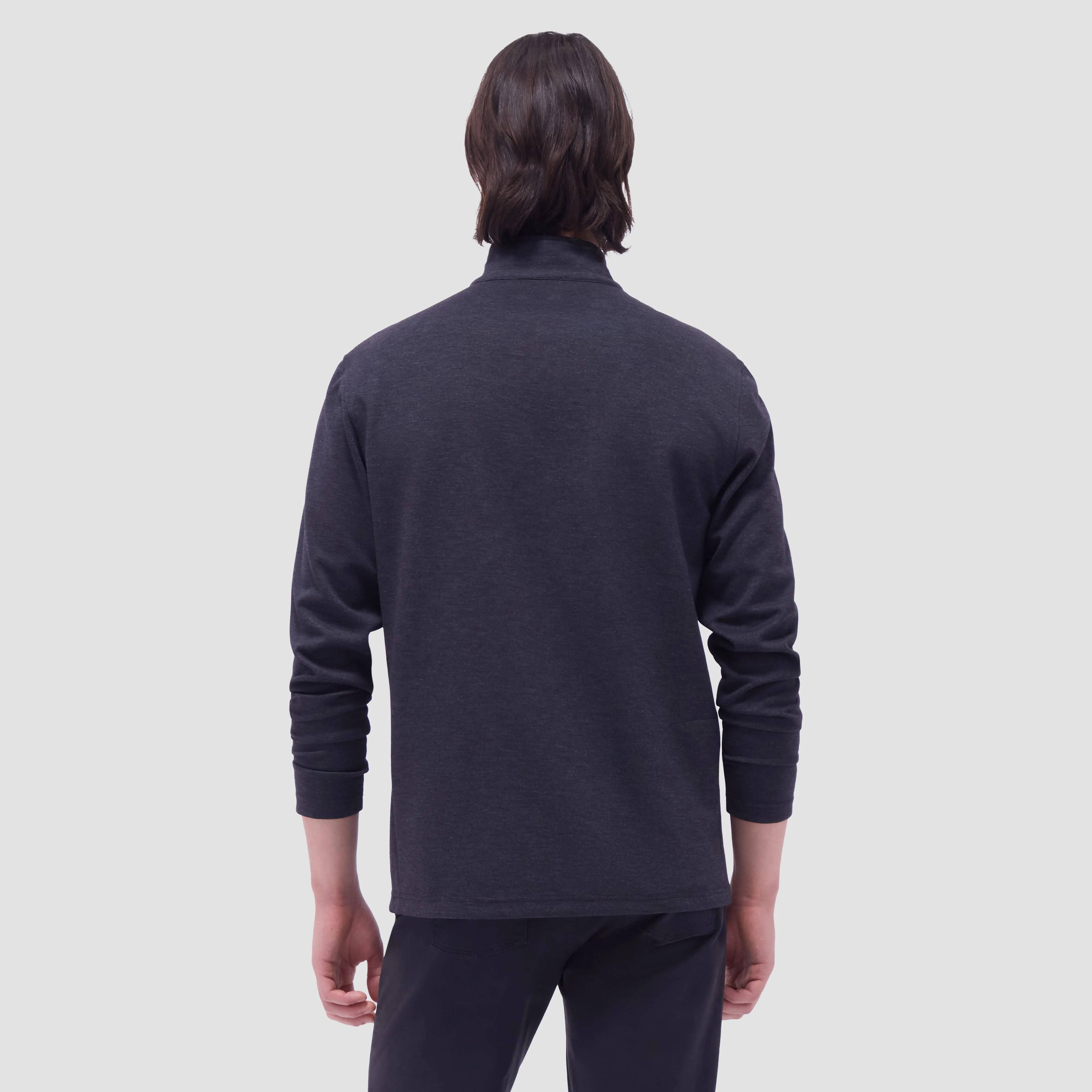 Soft Touch Heather Quarter-Zip Pullover sold by Bugatchi product image thumbnail 4