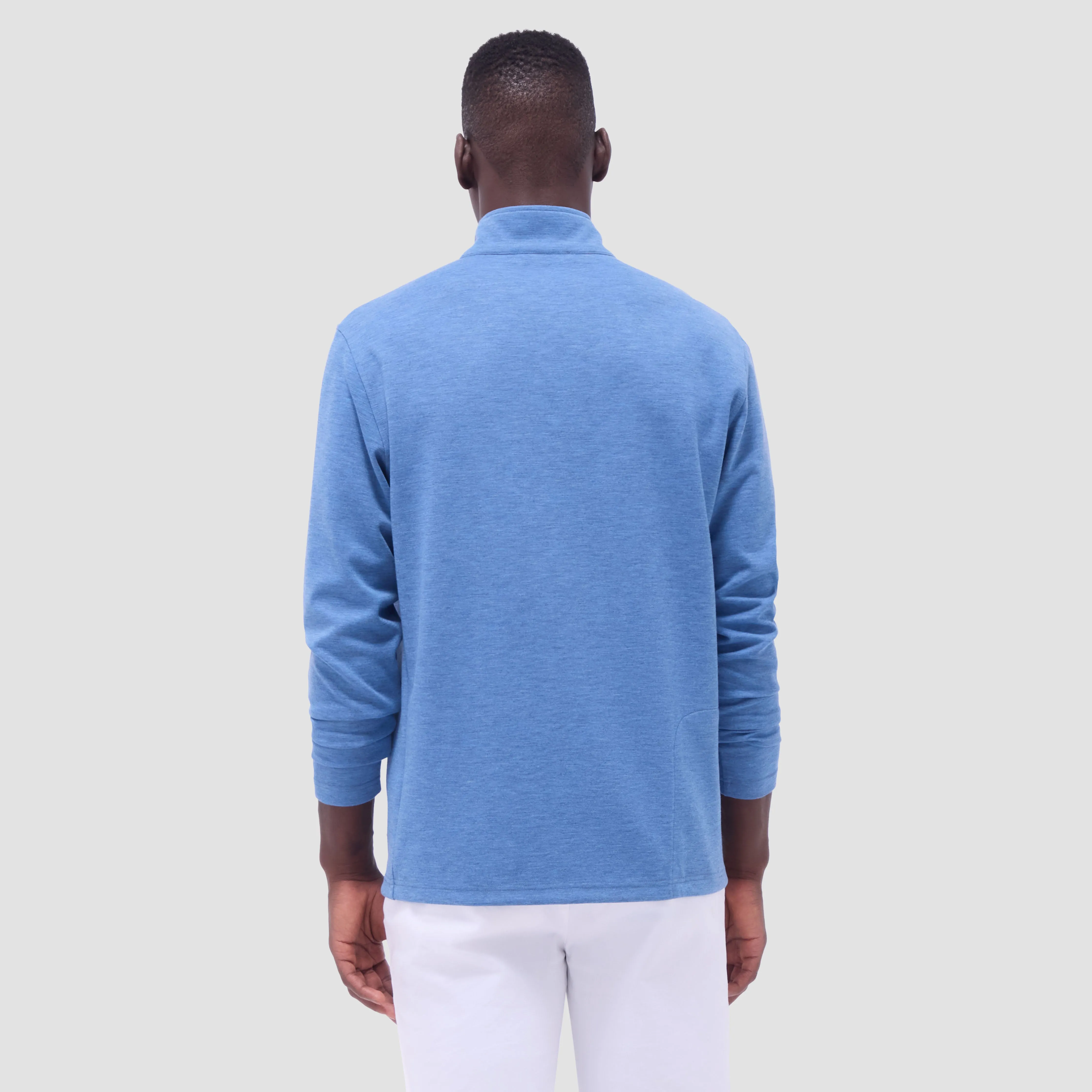 Soft Touch Heather Quarter-Zip Pullover sold by Bugatchi product image thumbnail 4