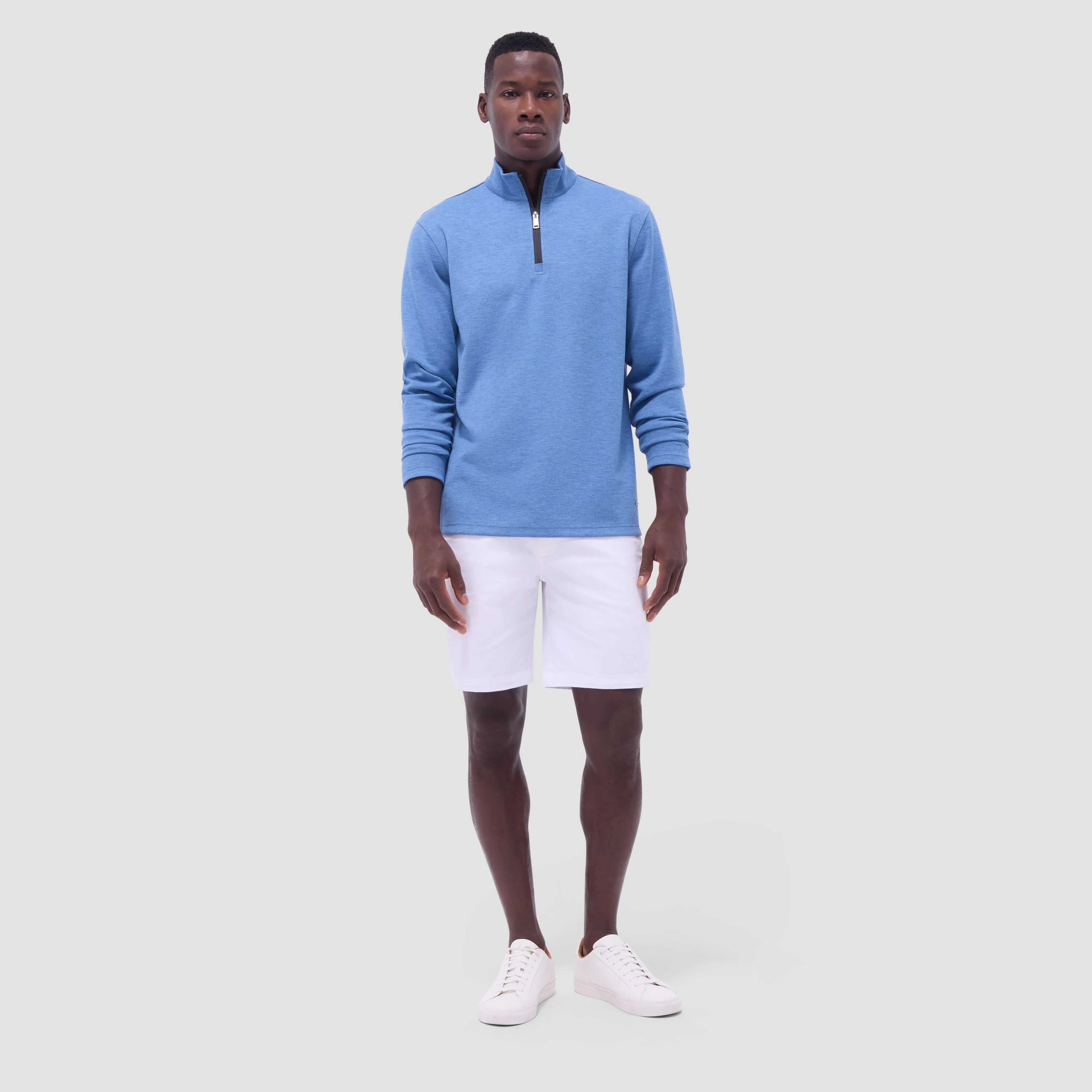 Soft Touch Heather Quarter-Zip Pullover sold by Bugatchi product image thumbnail 5