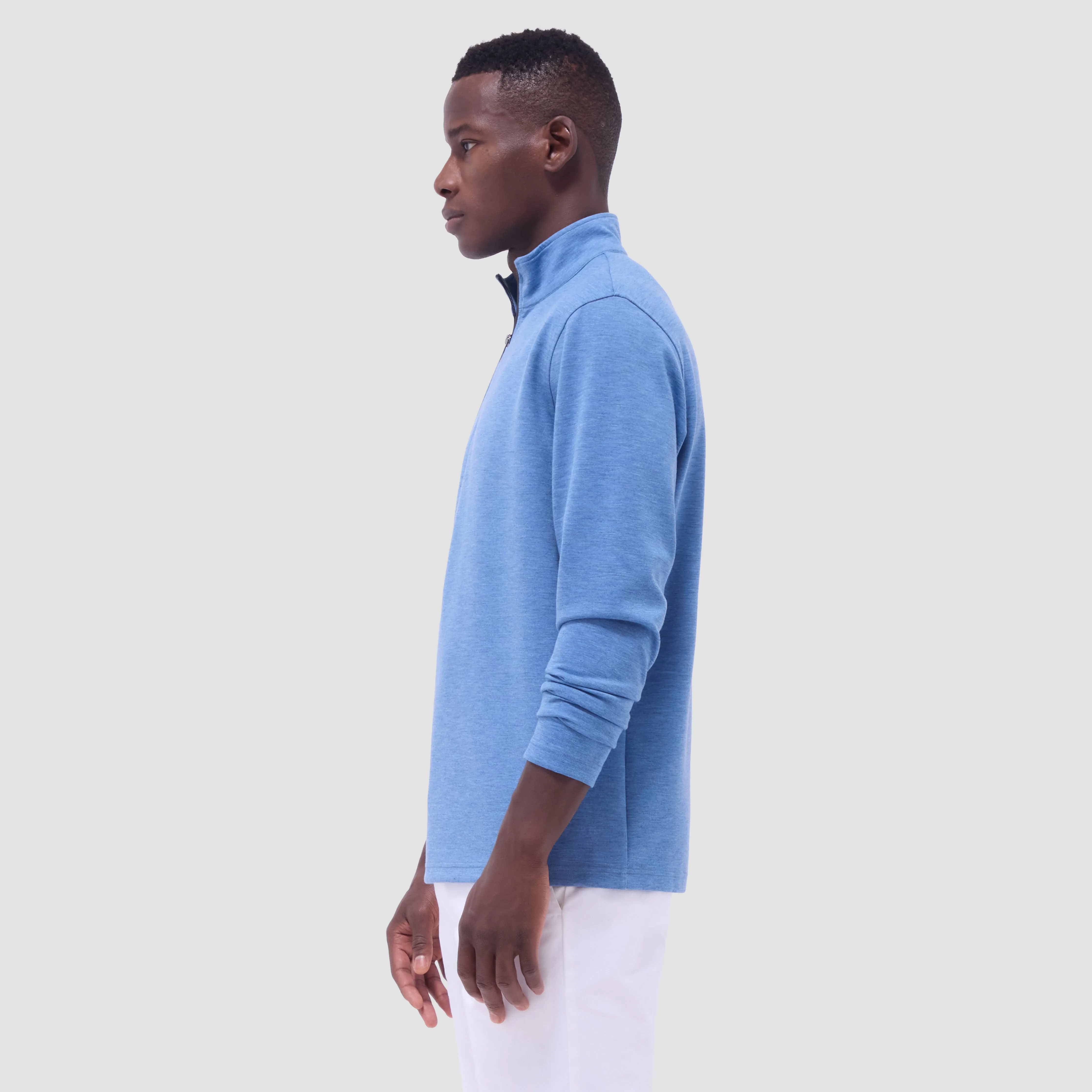 Soft Touch Heather Quarter-Zip Pullover sold by Bugatchi product image thumbnail 3