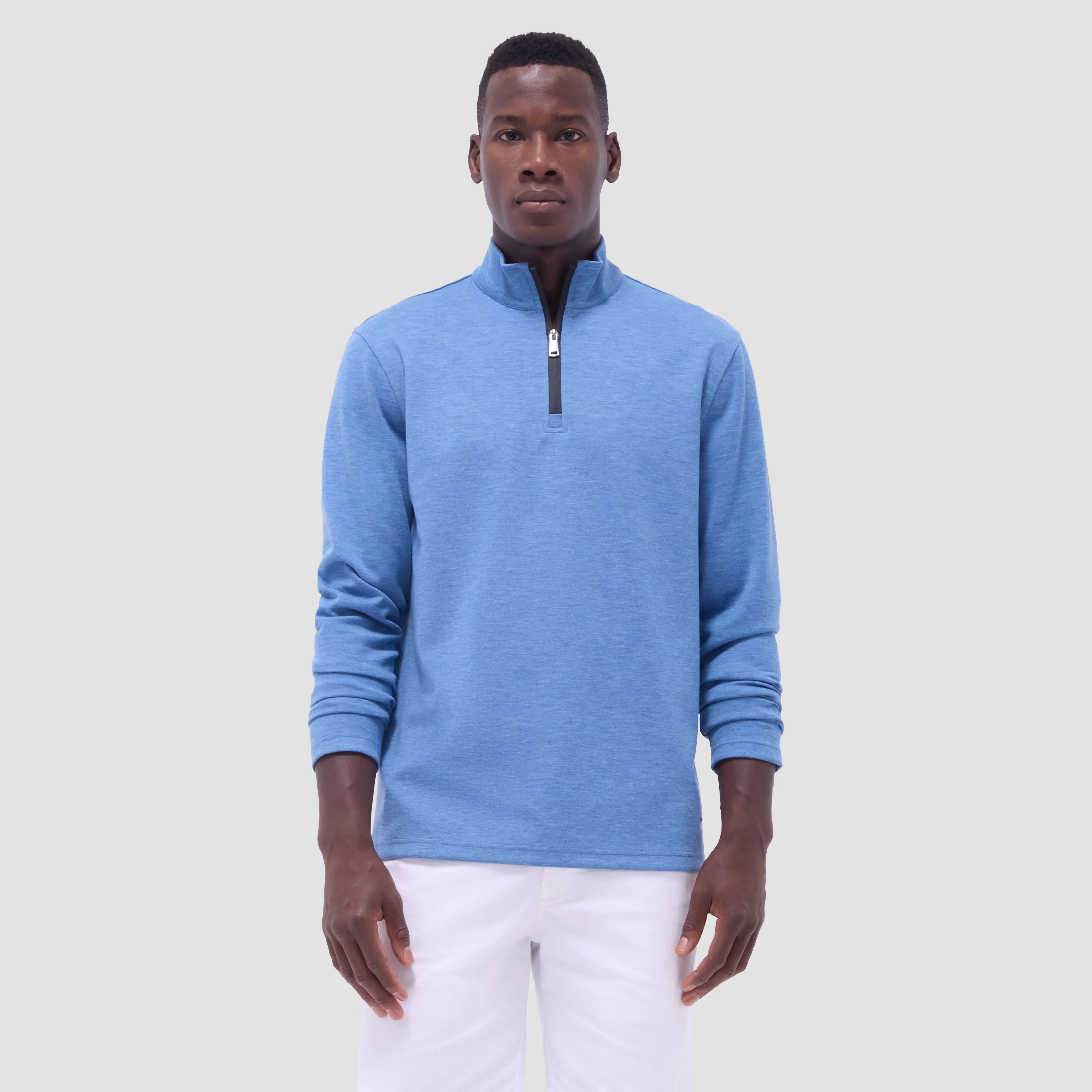 Soft Touch Heather Quarter-Zip Pullover sold by Bugatchi product image thumbnail 2