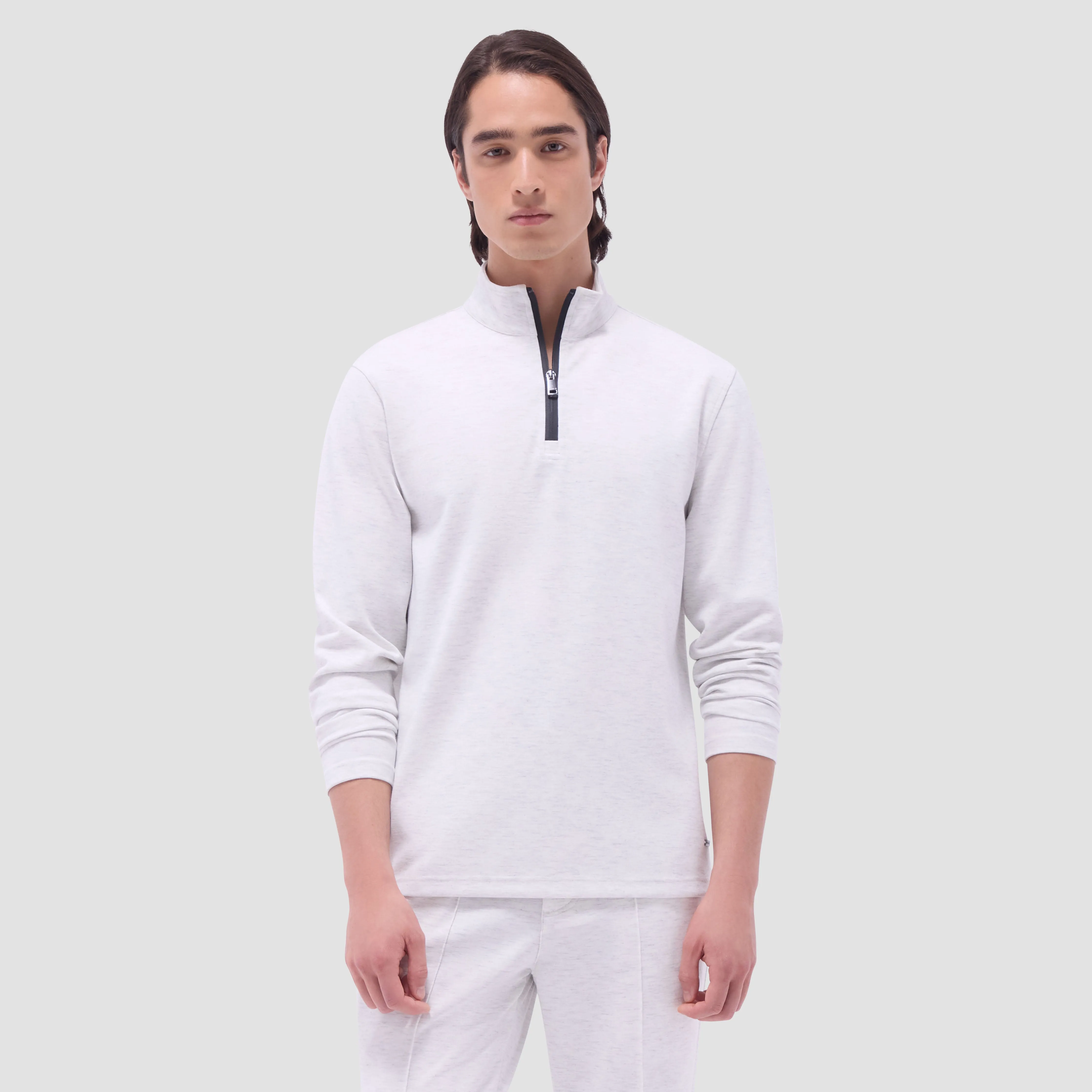 Soft Touch Heather Quarter-Zip Pullover sold by Bugatchi product image thumbnail 2