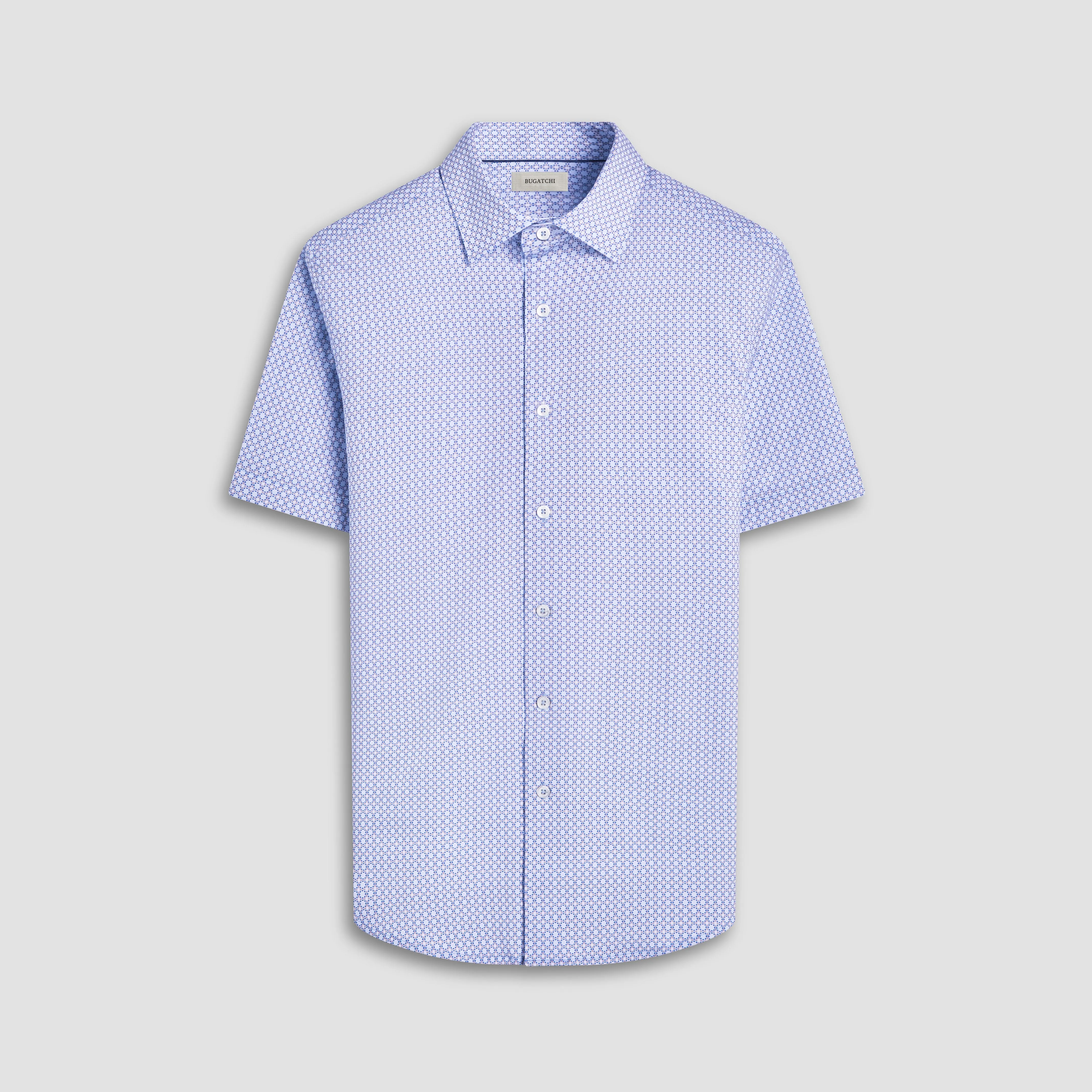 Miles Mosaic OoohCotton Short-Sleeve Shirt sold by Bugatchi