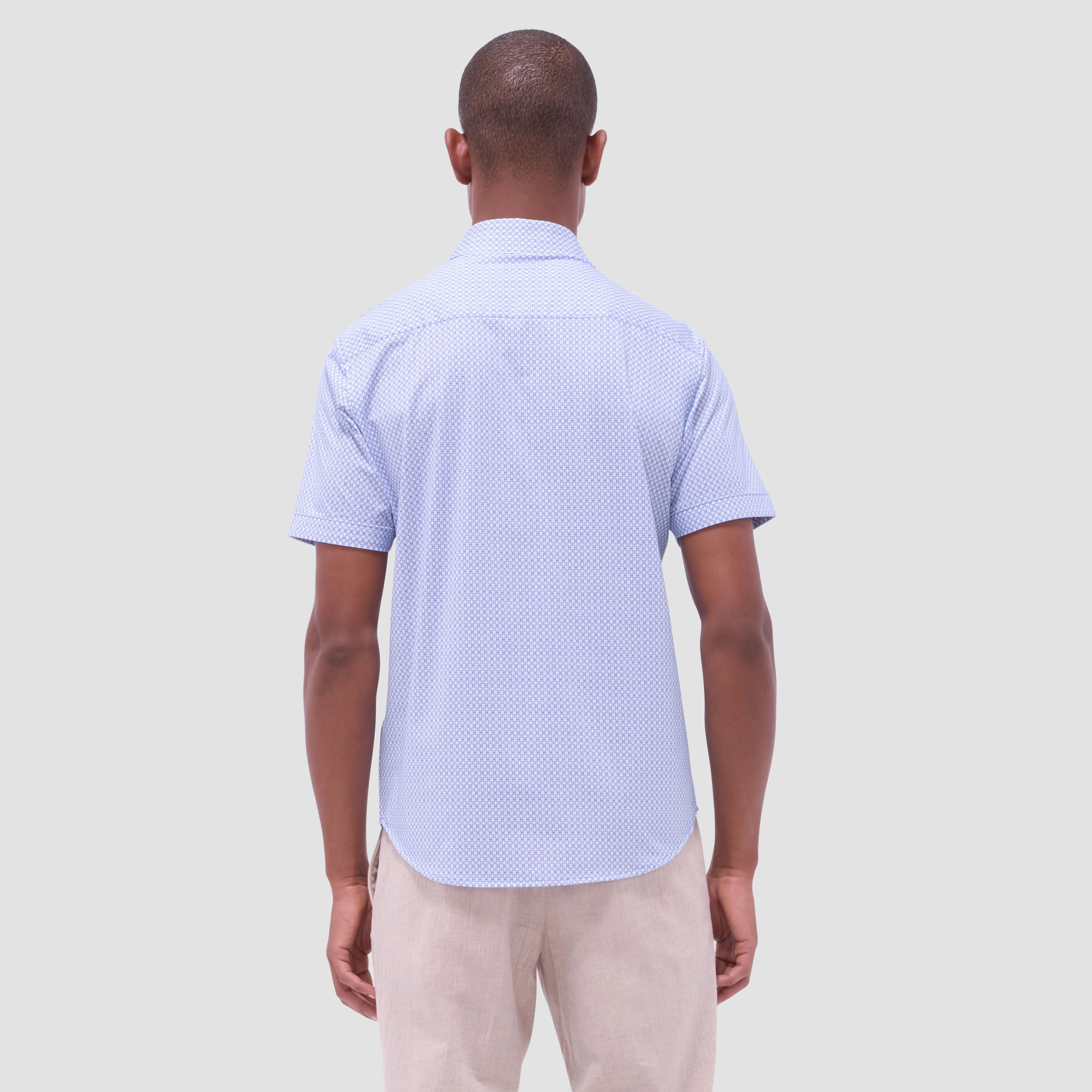 Miles Mosaic OoohCotton Short-Sleeve Shirt sold by Bugatchi product image thumbnail 4