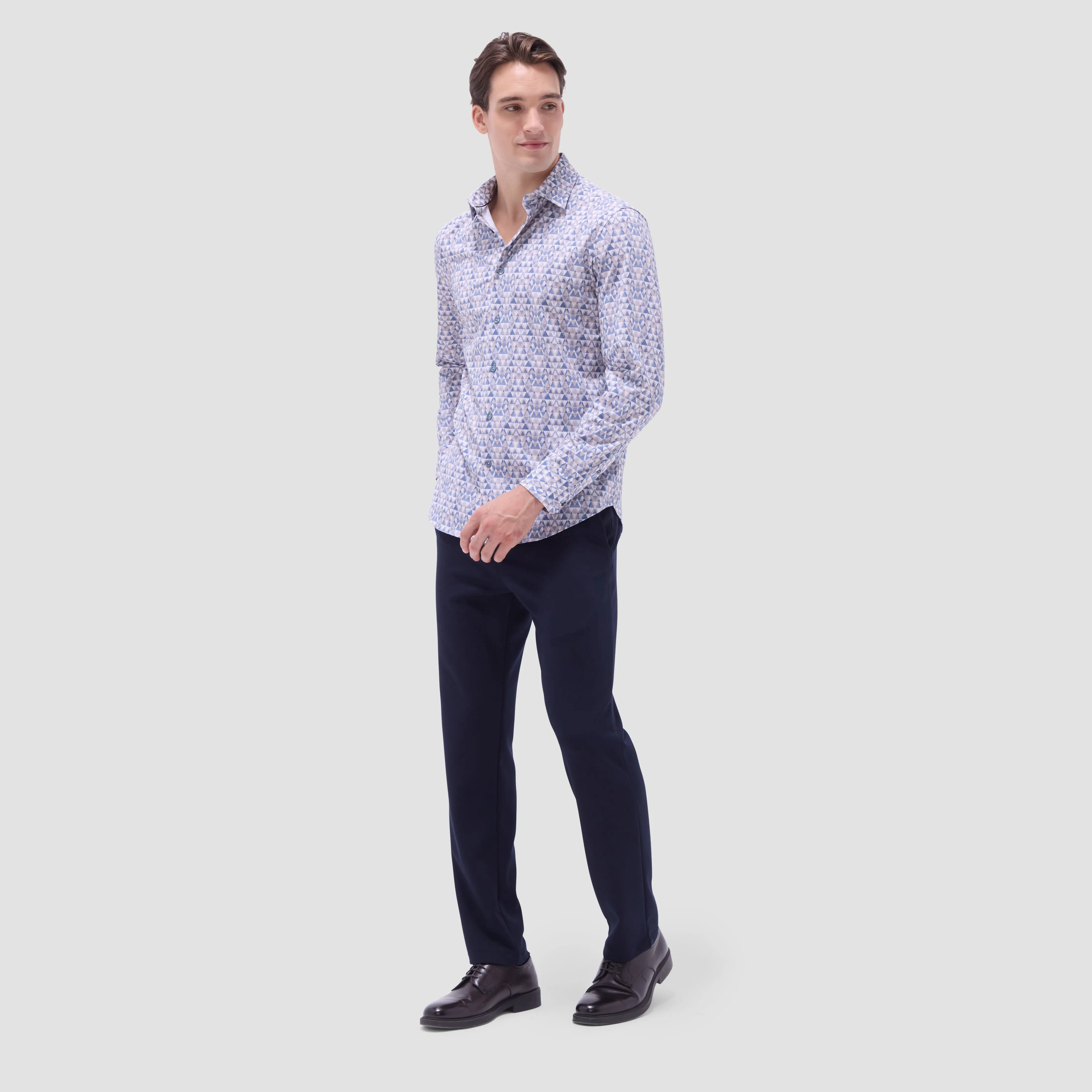 James Geometric OoohCotton Shirt sold by Bugatchi product image thumbnail 5