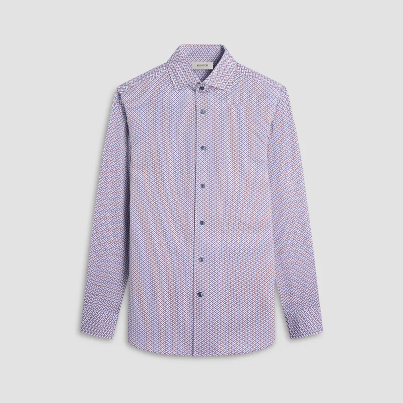 Devon Herringbone OoohCotton Shirt sold by Bugatchi