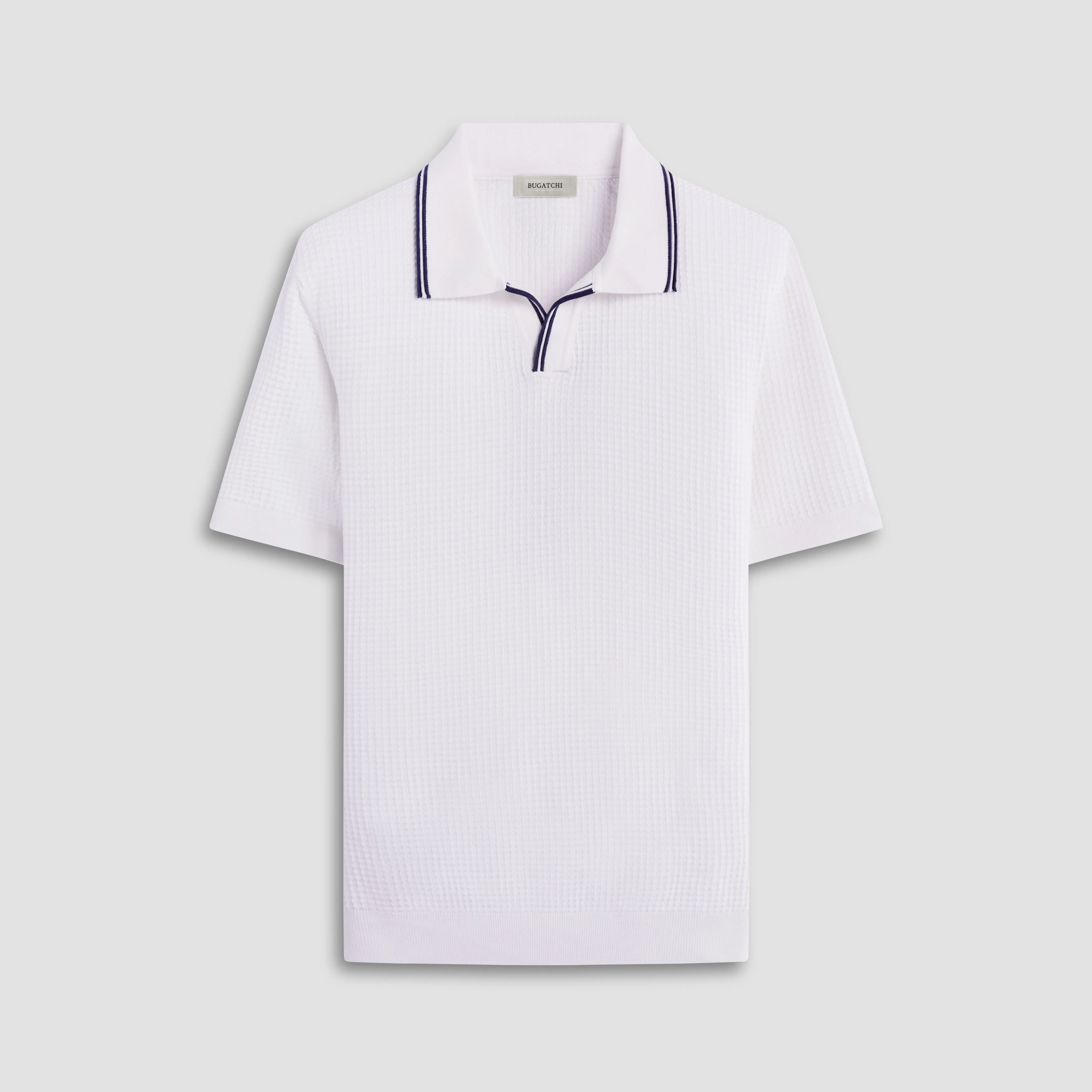 Seed Rib Short Sleeve Johnny Sweater sold by Bugatchi