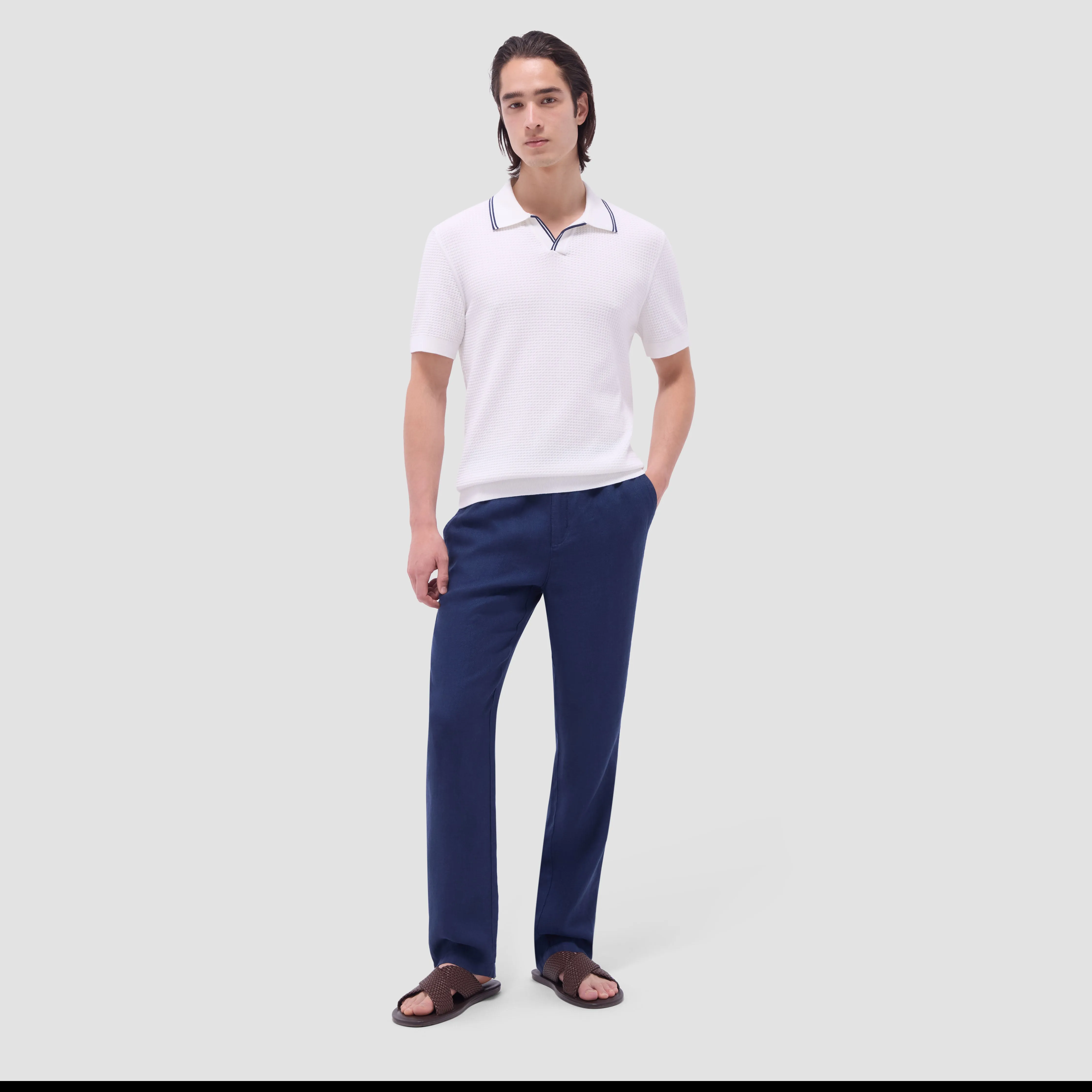 Seed Rib Short Sleeve Johnny Sweater sold by Bugatchi product image thumbnail 5