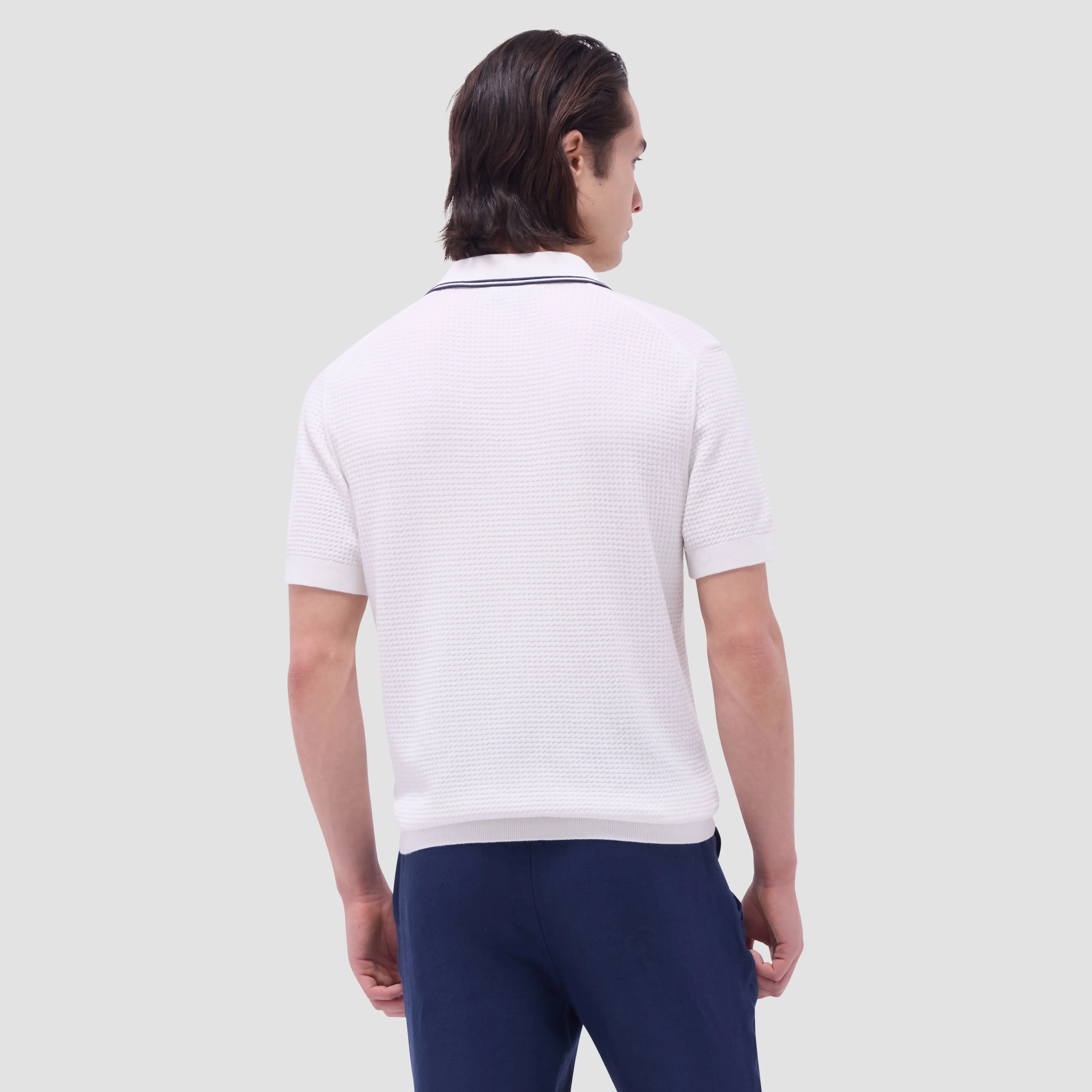 Seed Rib Short Sleeve Johnny Sweater sold by Bugatchi product image thumbnail 4
