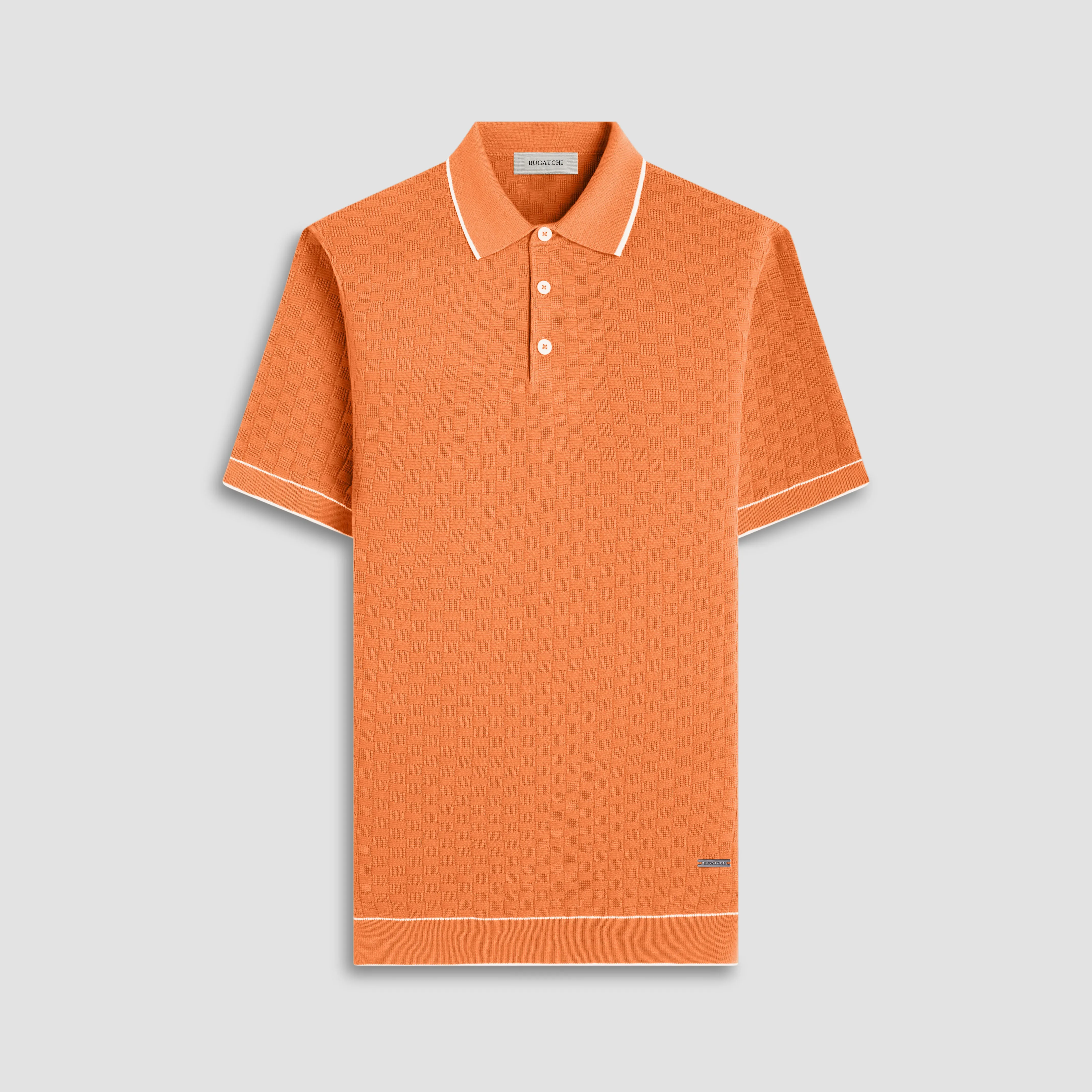 Basket Stitch Three Button Polo Sweater sold by Bugatchi product image thumbnail 2