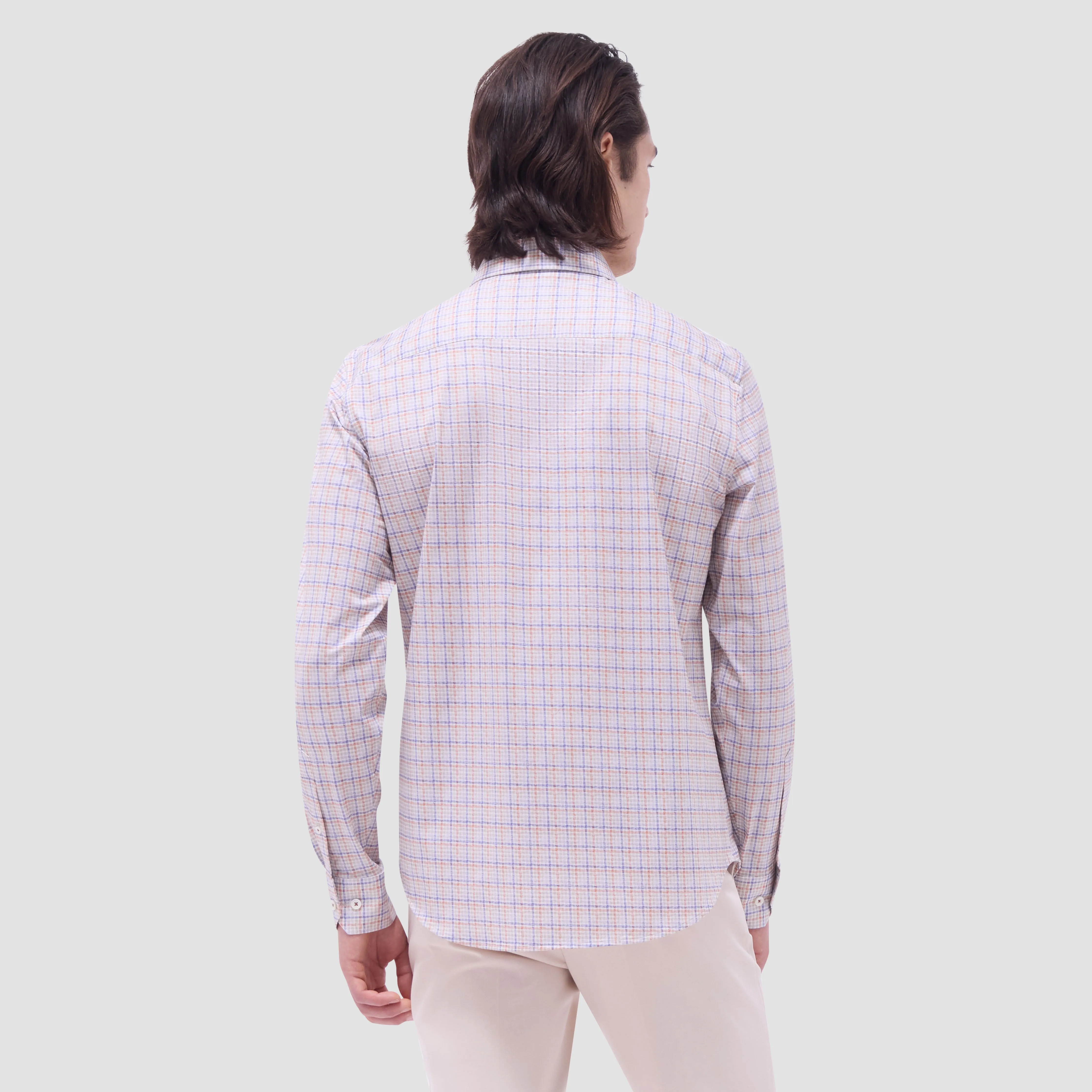 James Plaid Check OoohCotton Shirt sold by Bugatchi product image thumbnail 4