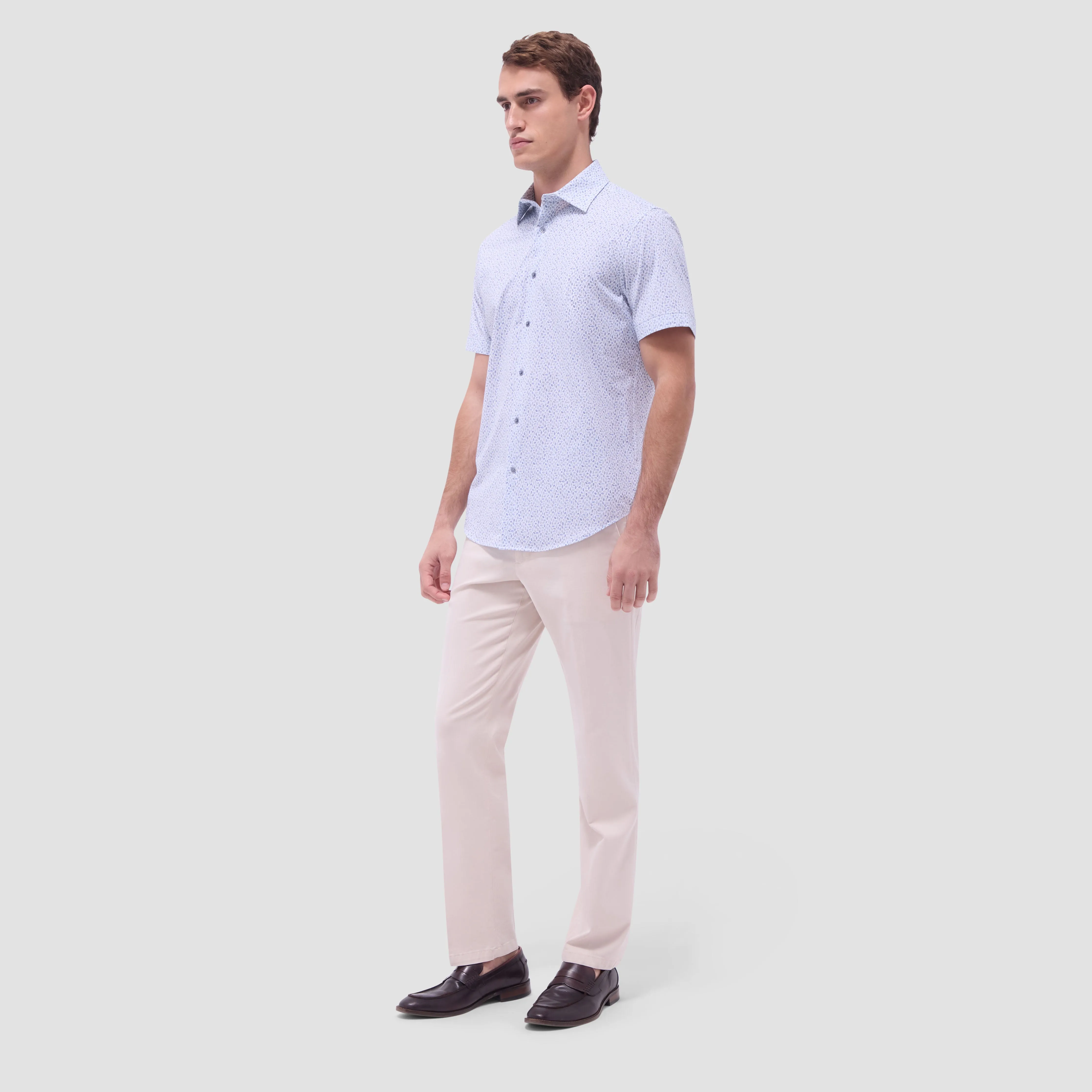 Miles Abstract OoohCotton Short-Sleeve Shirt sold by Bugatchi product image thumbnail 5