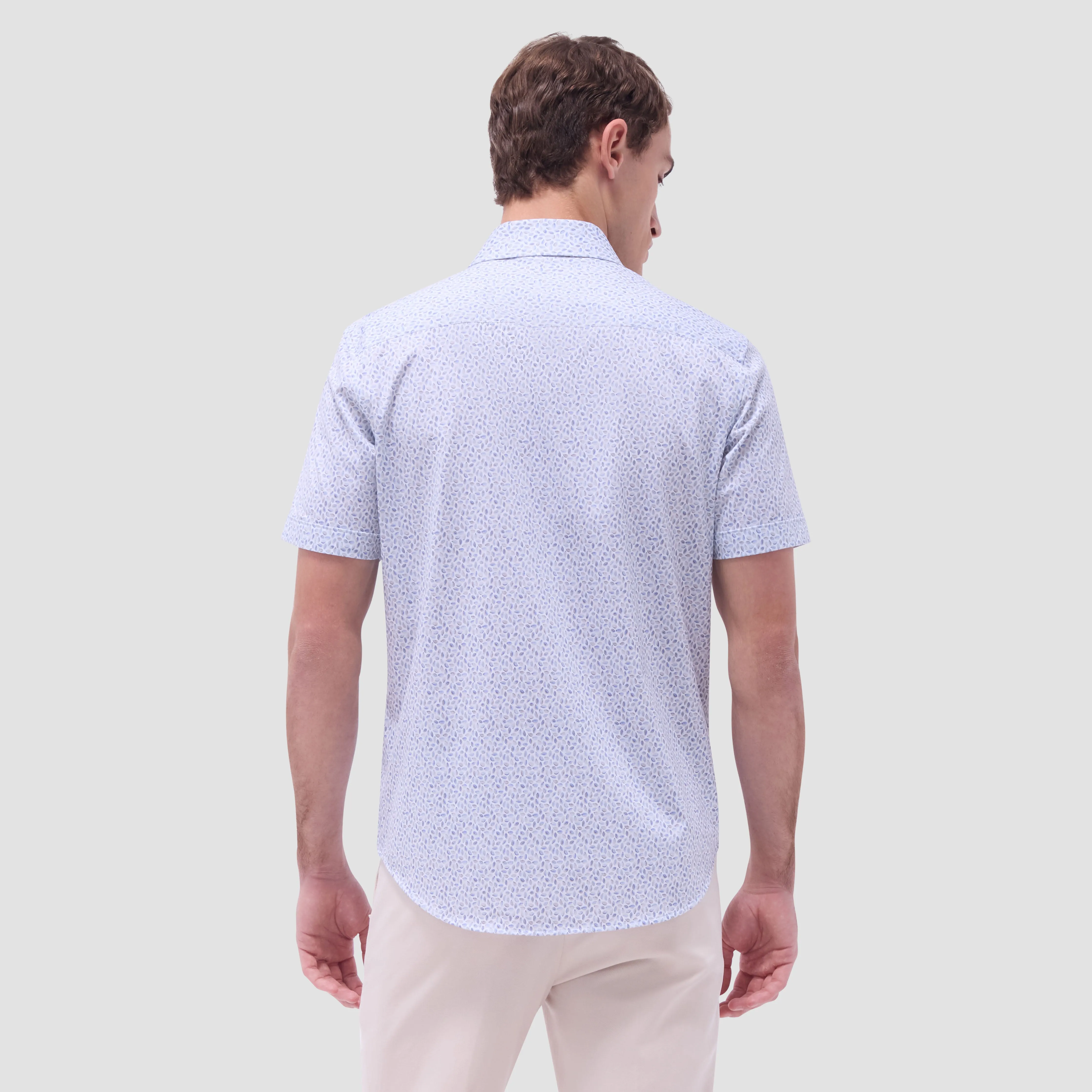 Miles Abstract OoohCotton Short-Sleeve Shirt sold by Bugatchi product image thumbnail 4