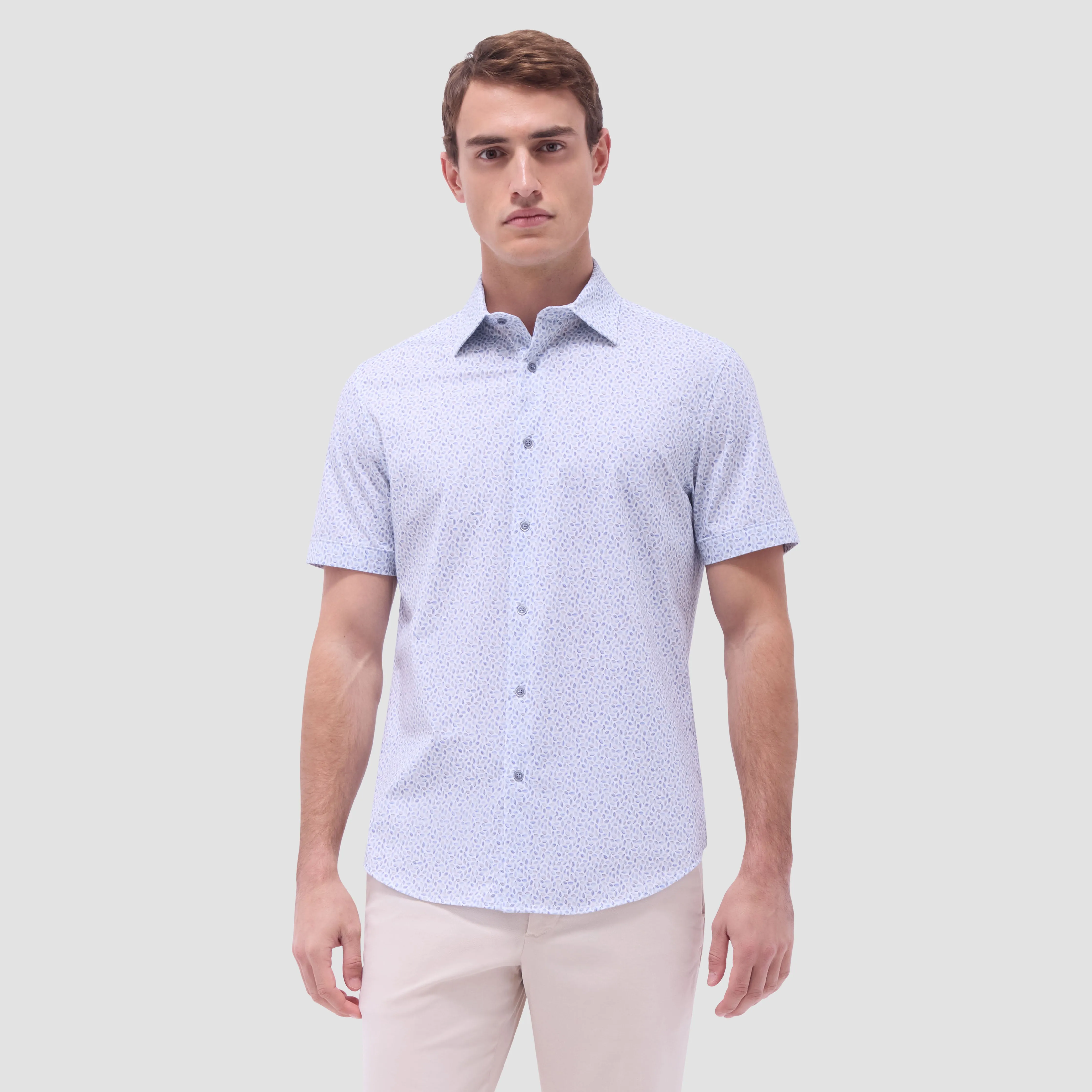 Miles Abstract OoohCotton Short-Sleeve Shirt sold by Bugatchi product image thumbnail 2