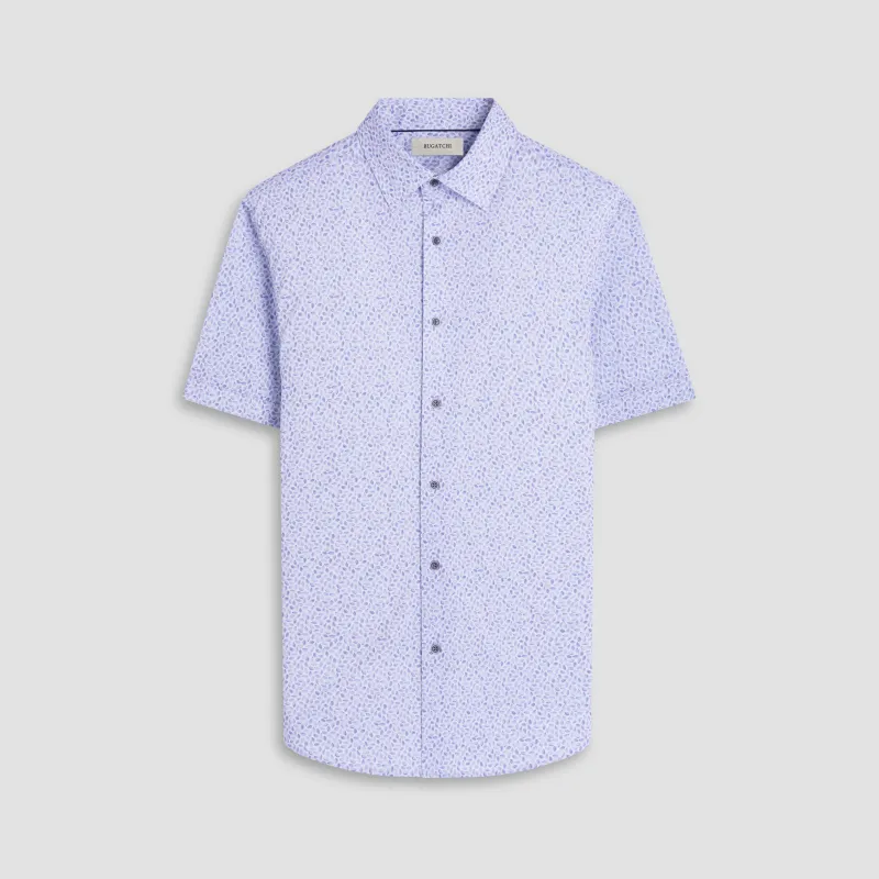 Miles Abstract OoohCotton Short-Sleeve Shirt sold by Bugatchi