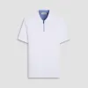 Performance Heather Quarter-Zip Polo Shirt sold by Bugatchi