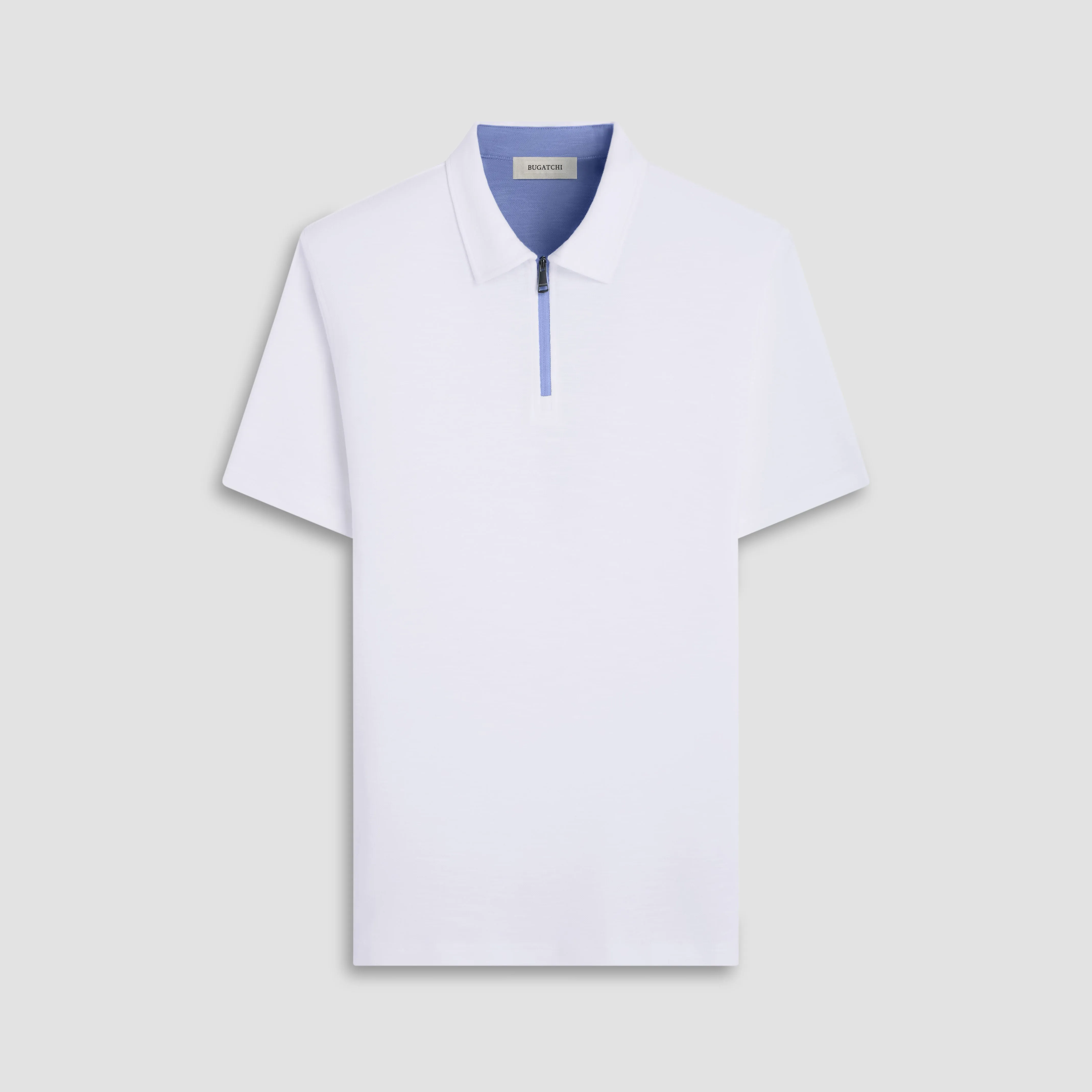 Performance Heather Quarter-Zip Polo Shirt sold by Bugatchi