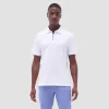 Performance Heather Quarter-Zip Polo Shirt sold by Bugatchi