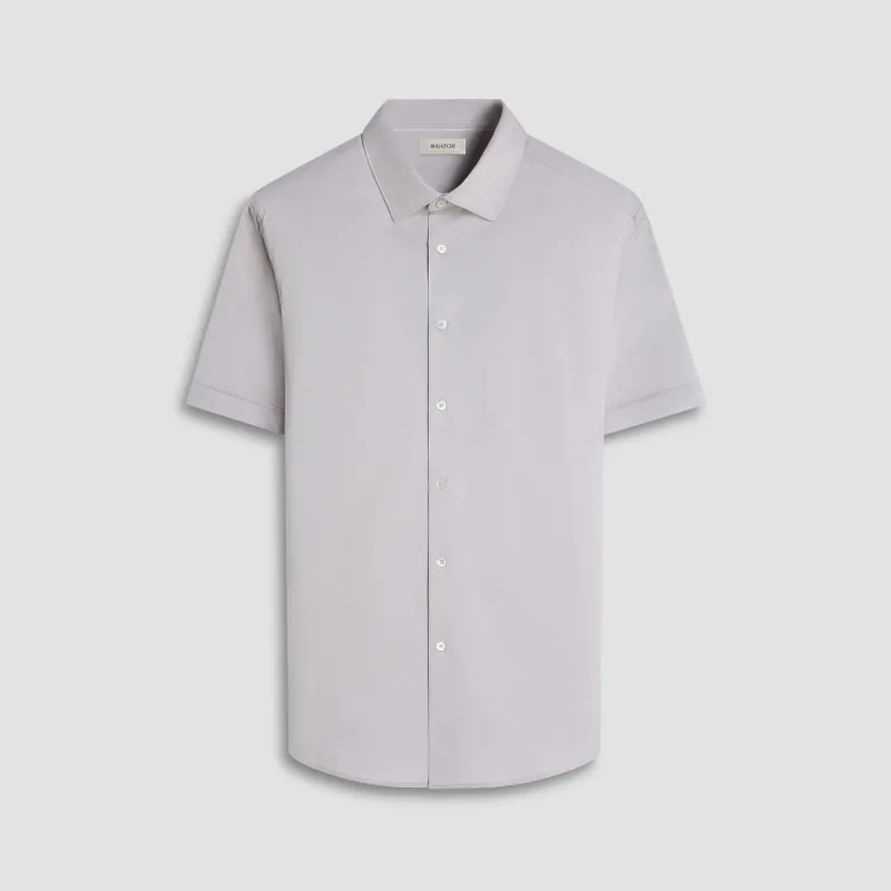 Myron Double-Sided Herringbone & Solid OoohCotton Short-Sleeve Shirt sold by Bugatchi