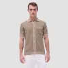 Textured Geometric Short-Sleeve Knit Shirt sold by Bugatchi