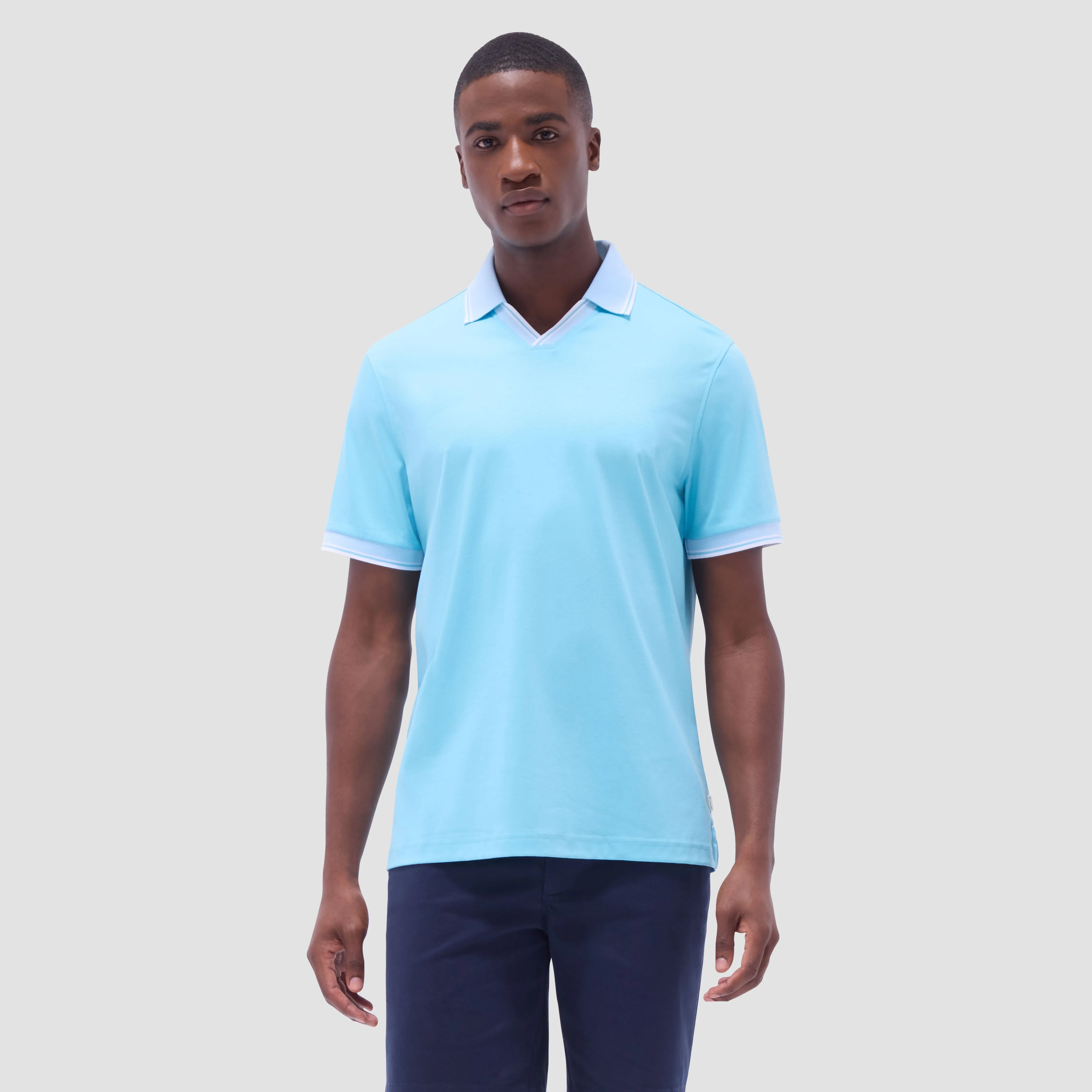 Solid Johnny Collar Polo Shirt sold by Bugatchi product image thumbnail 2