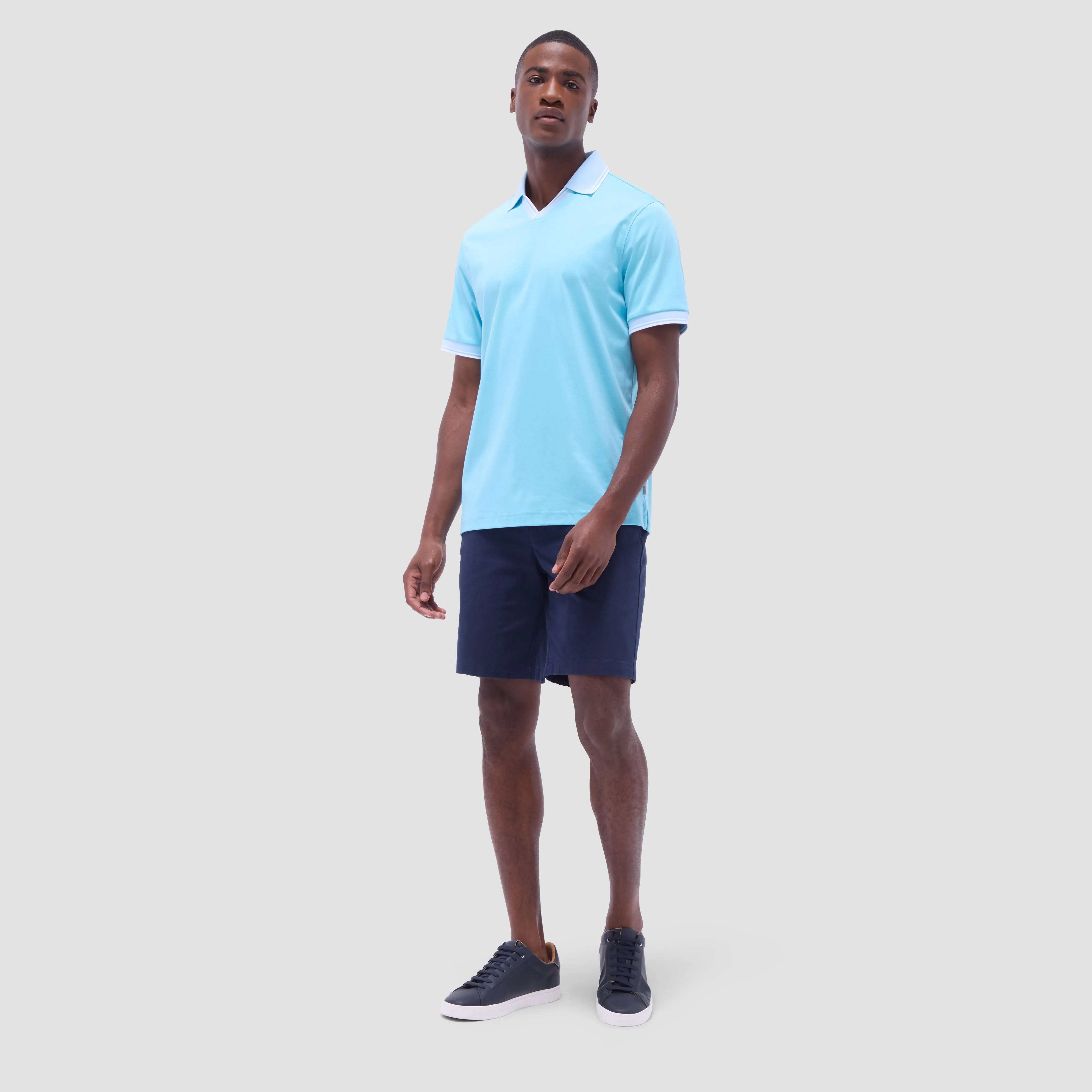Solid Johnny Collar Polo Shirt sold by Bugatchi product image thumbnail 5