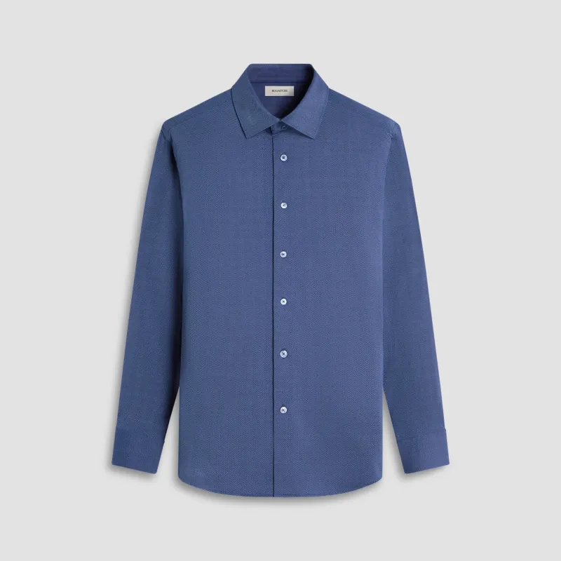 Jimmy Double-Sided Herringbone & Solid OoohCotton Shirt sold by Bugatchi