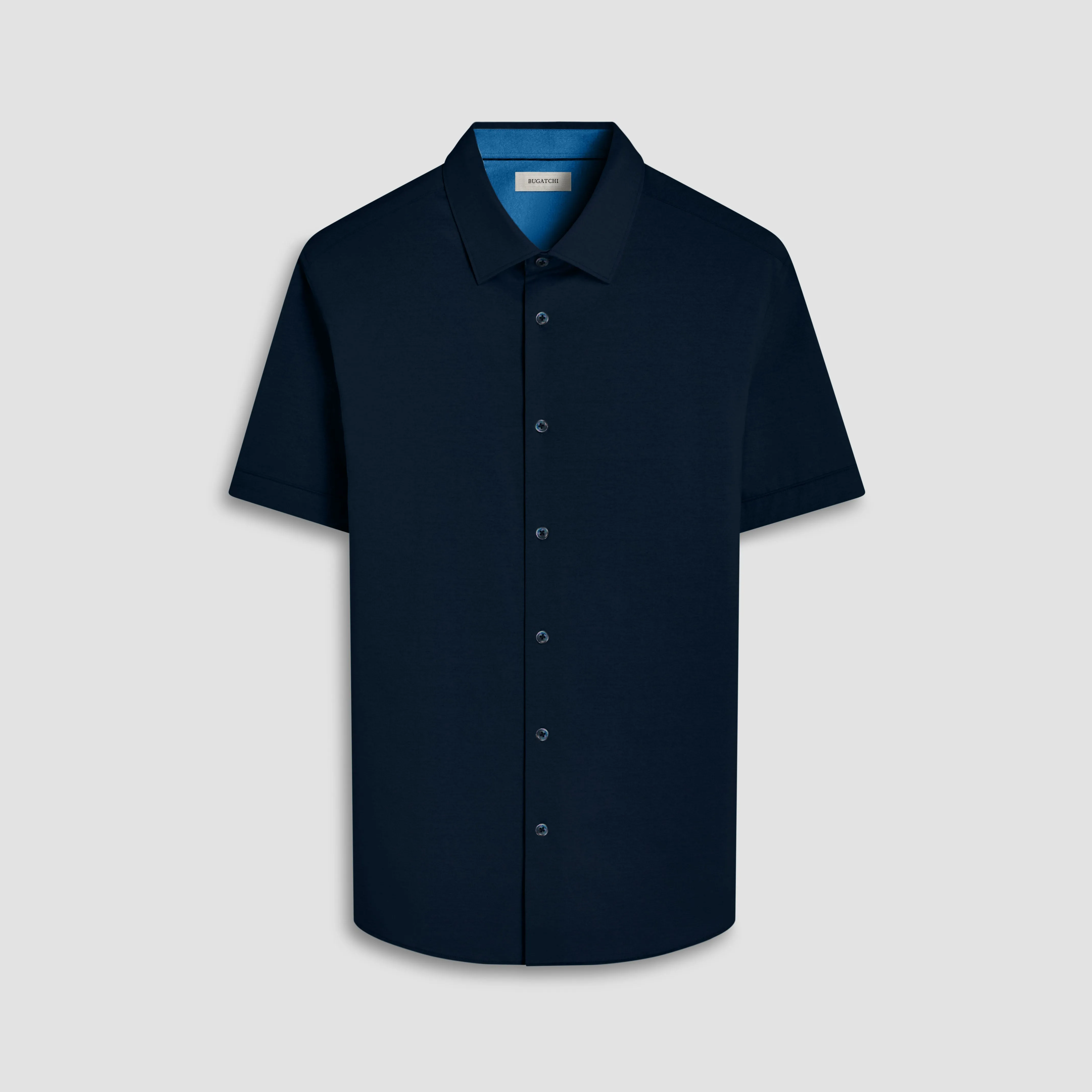 Myron Double-Sided Solid OoohCotton Short-Sleeve Shirt sold by Bugatchi