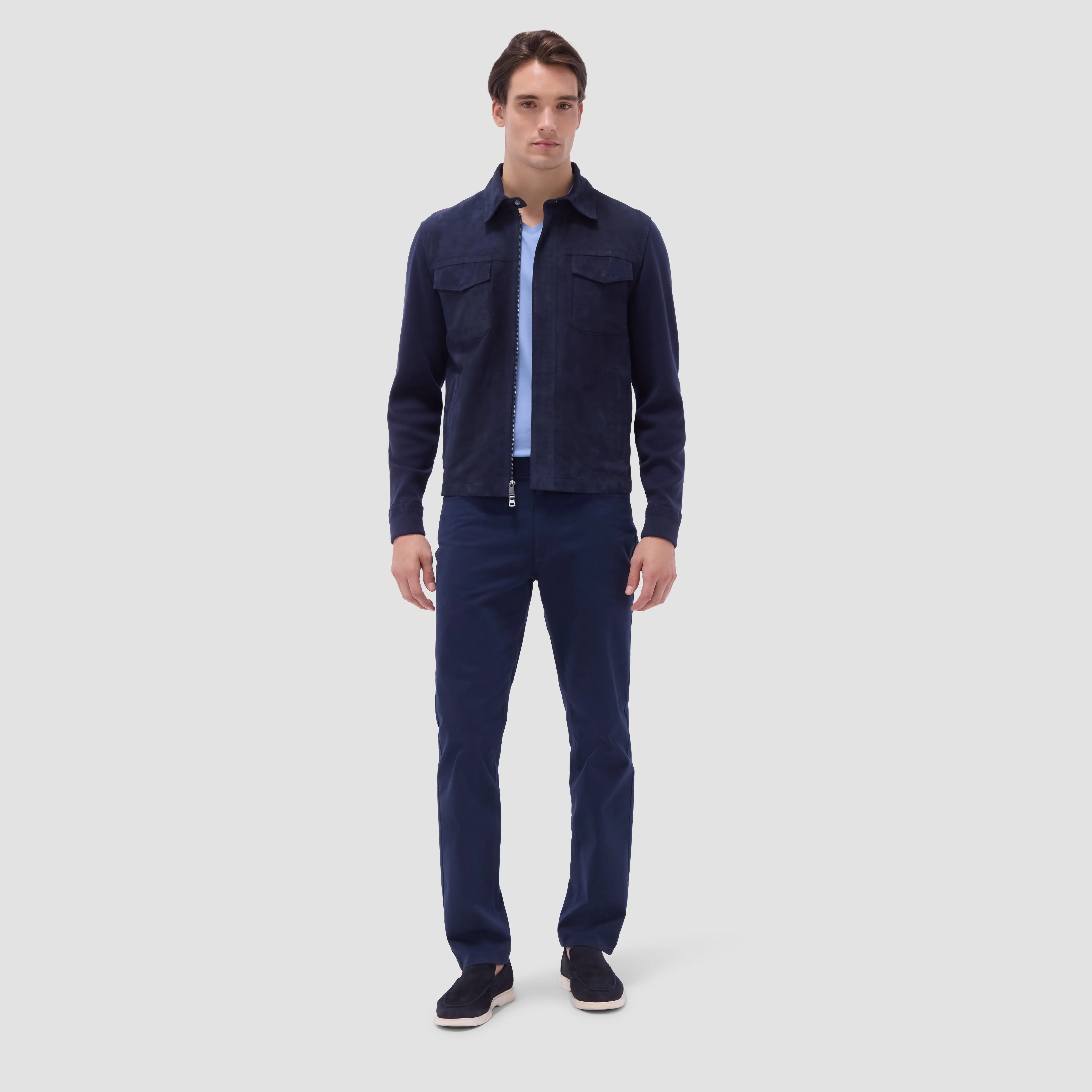 Suede Hybrid Bomber Jacket sold by Bugatchi product image thumbnail 5