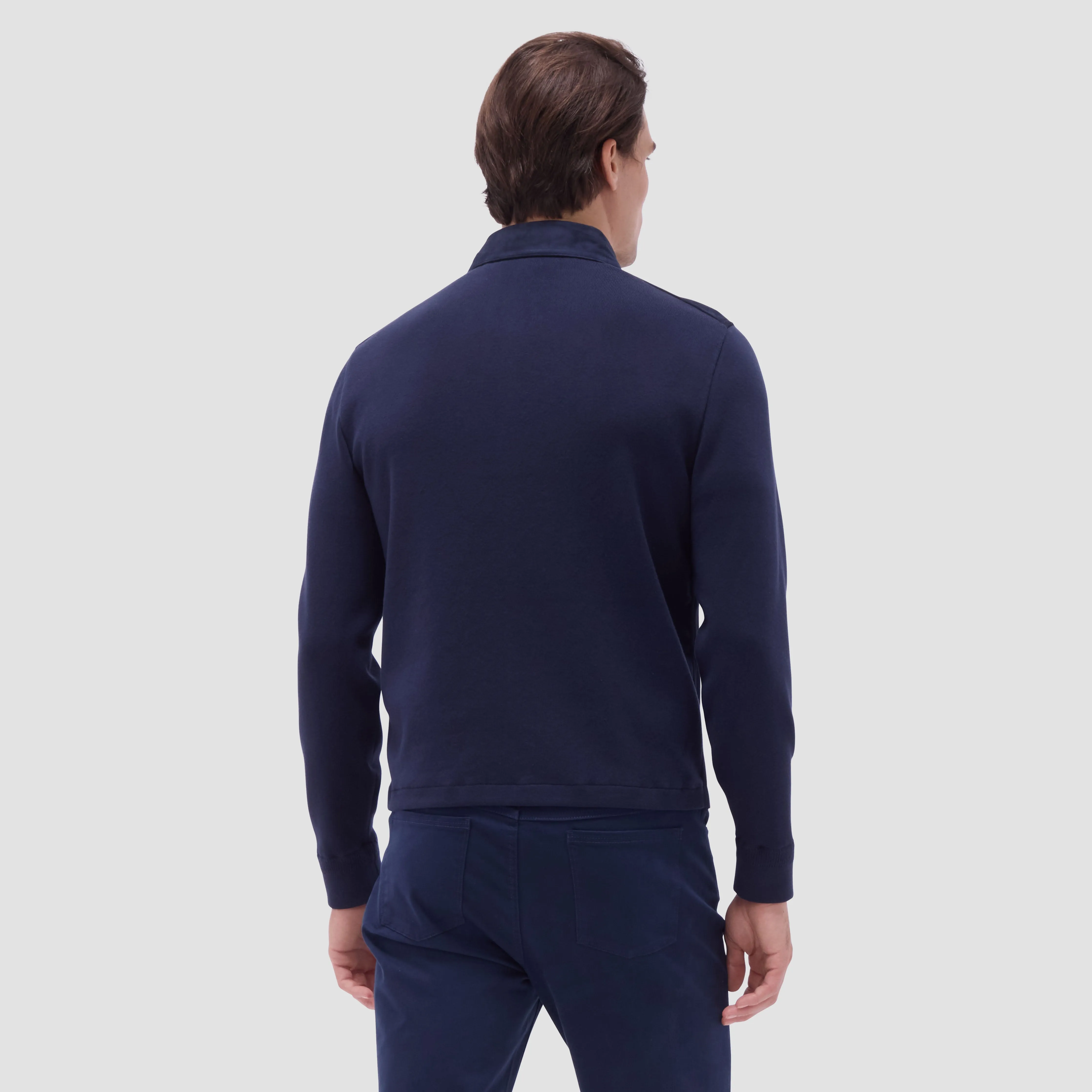 Suede Hybrid Bomber Jacket sold by Bugatchi product image thumbnail 4