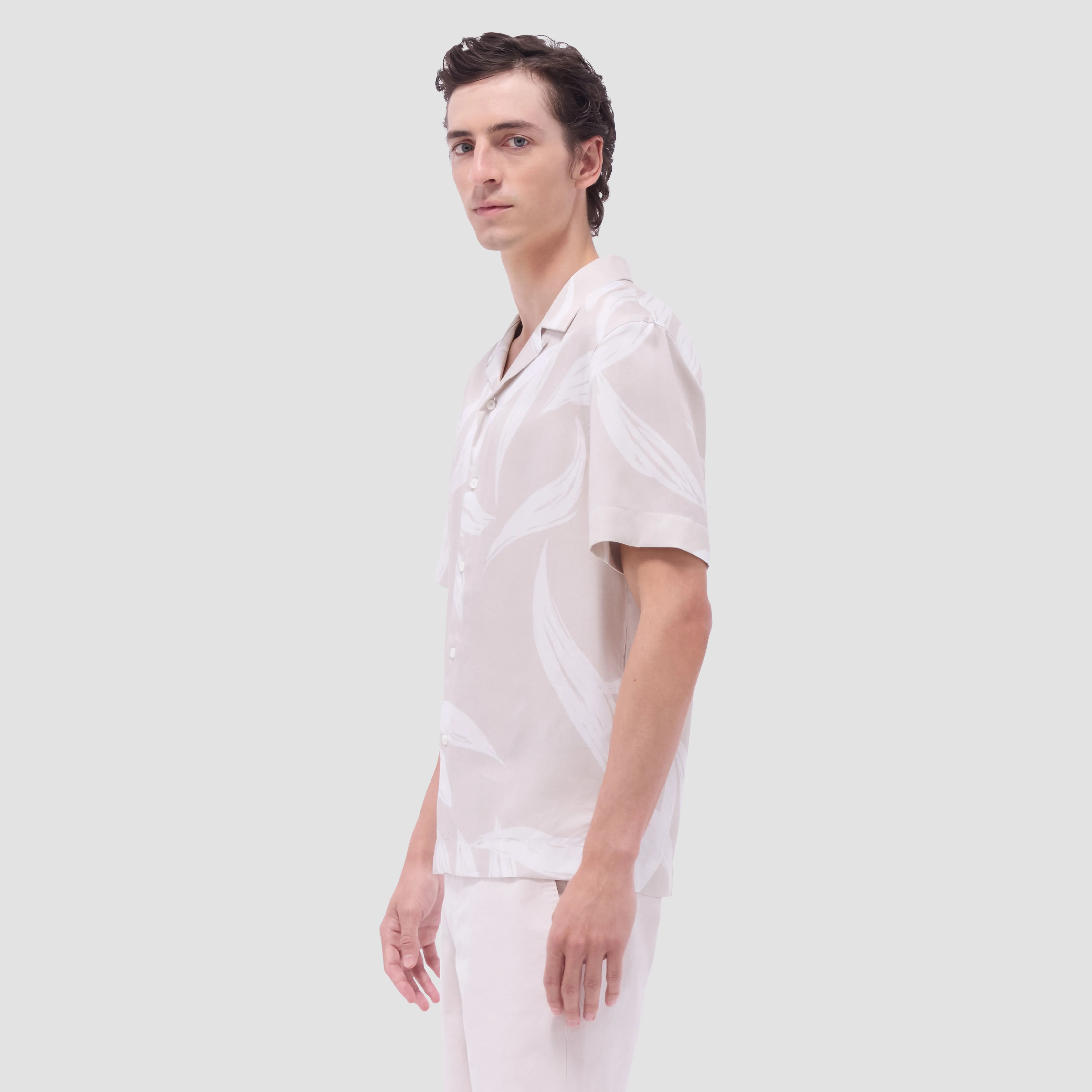 Jackson Leaf Print Camp Shirt sold by Bugatchi product image thumbnail 4