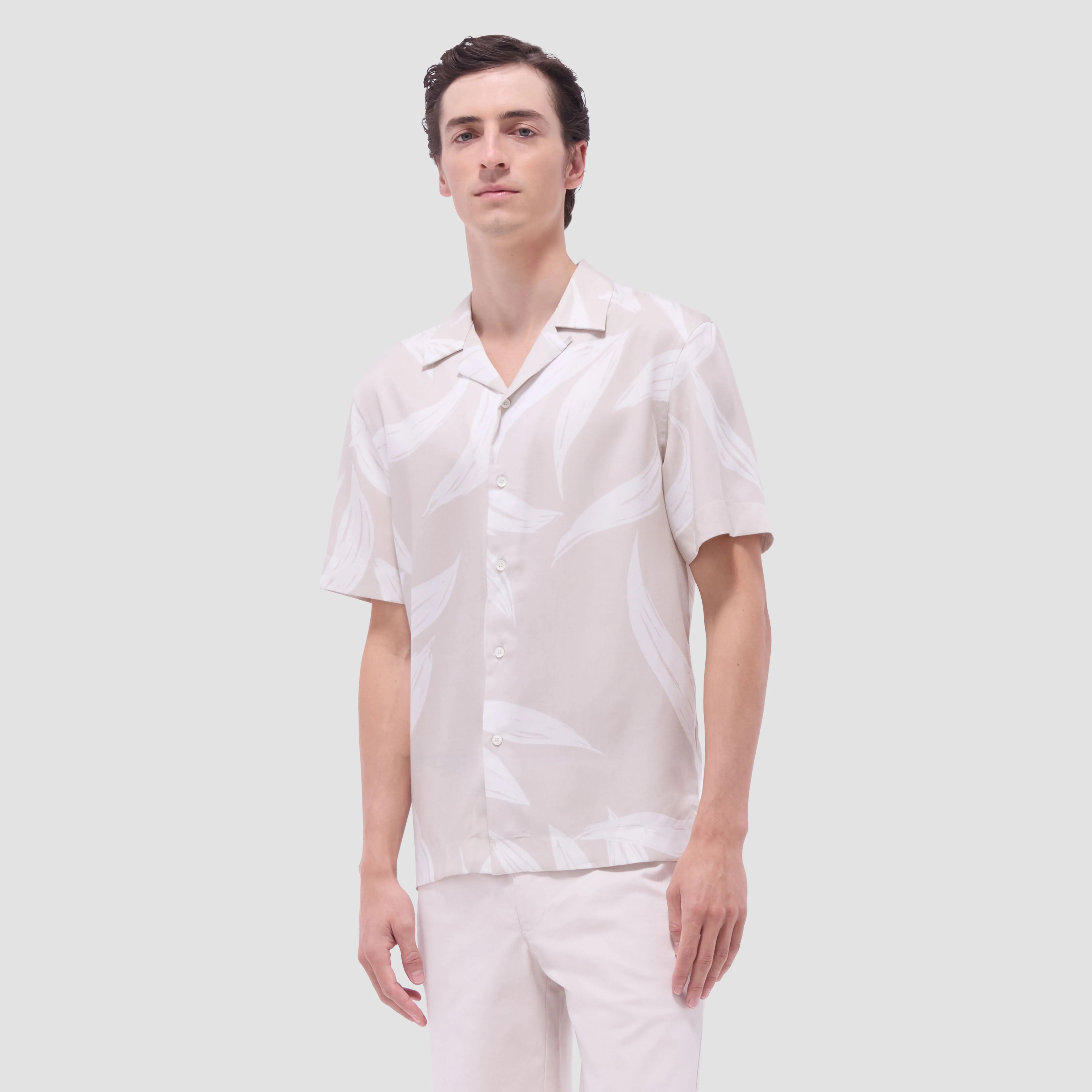 Jackson Leaf Print Camp Shirt sold by Bugatchi product image thumbnail 3