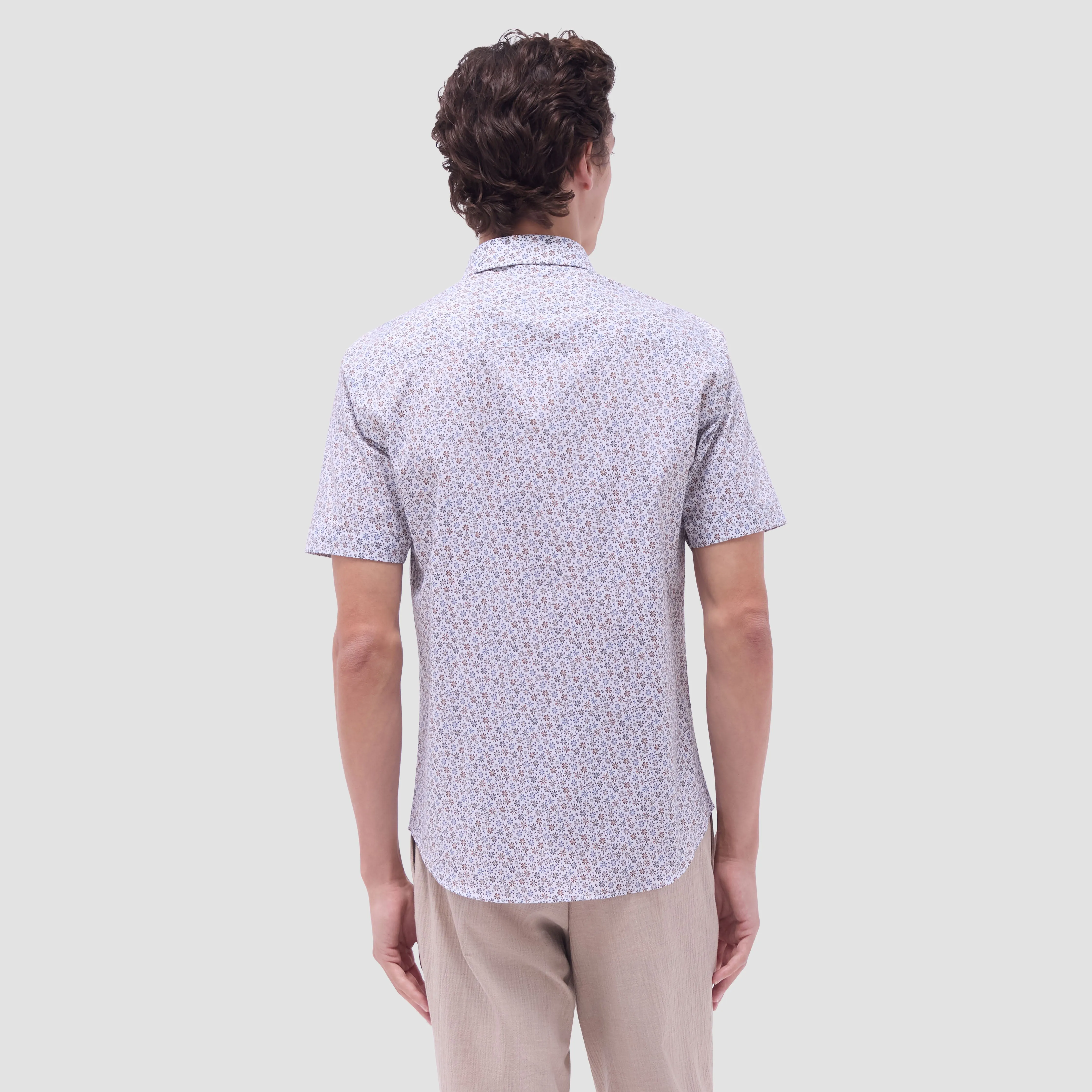 Orson Floral Short-Sleeve Shirt sold by Bugatchi product image thumbnail 4