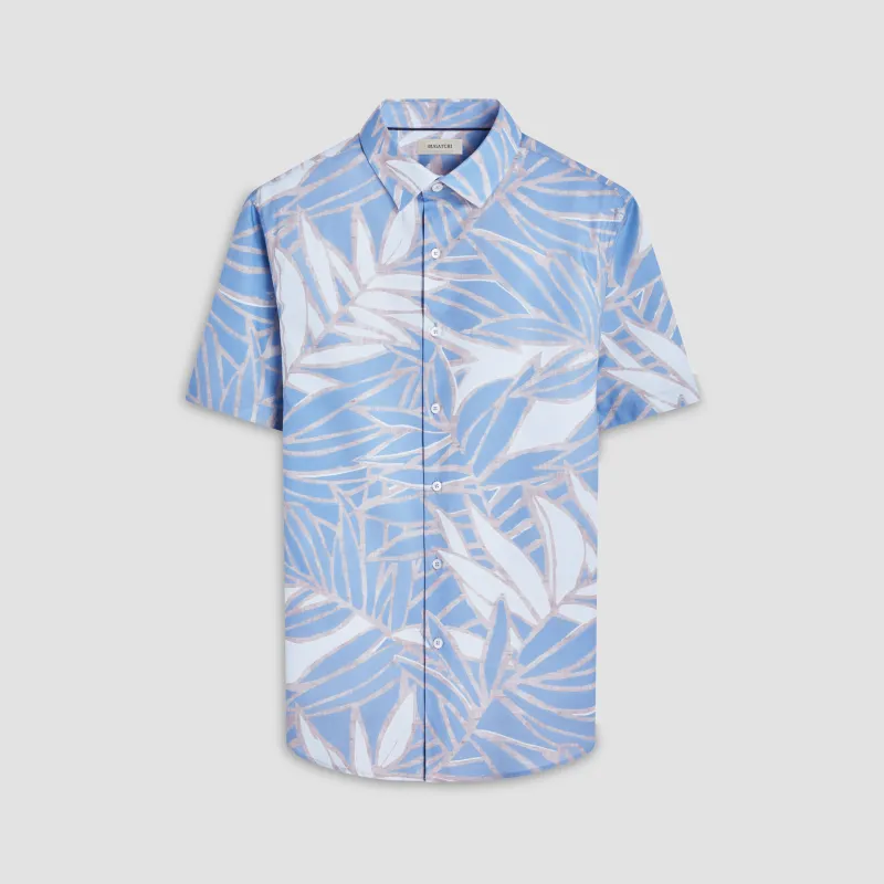 Orson Leaf Print Short-Sleeve Shirt sold by Bugatchi