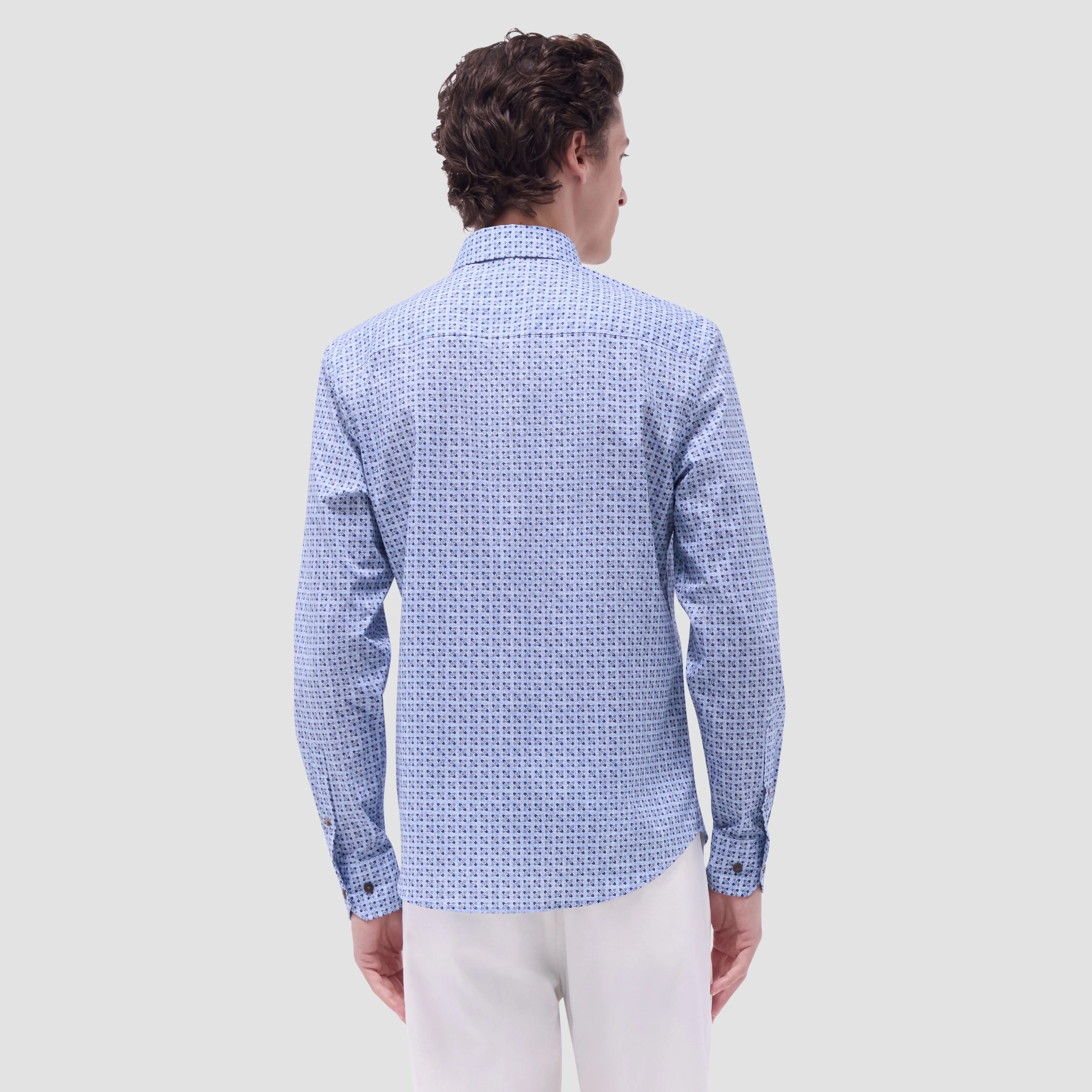 Karl Geometric Floral Shirt sold by Bugatchi product image thumbnail 4