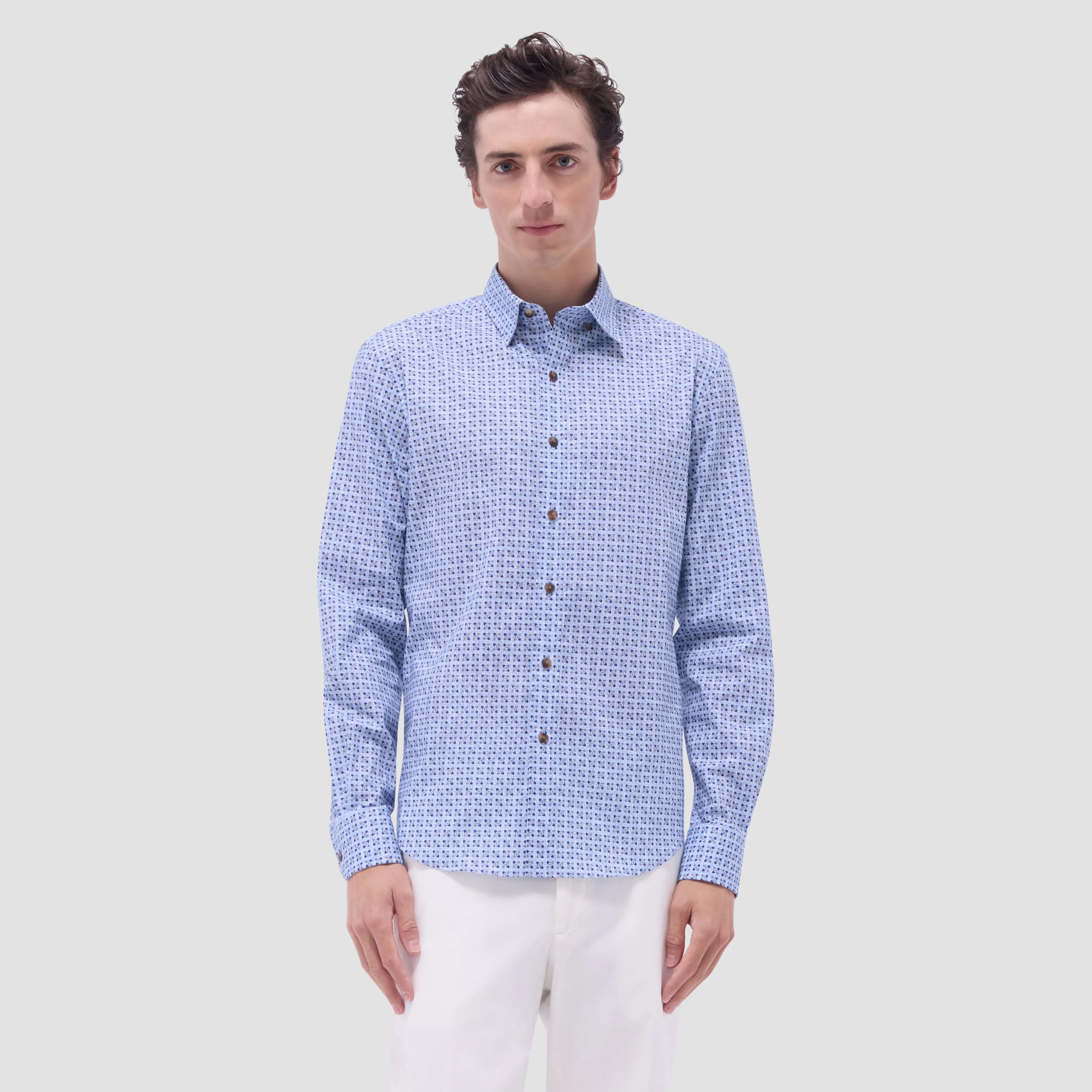 Karl Geometric Floral Shirt sold by Bugatchi product image thumbnail 2