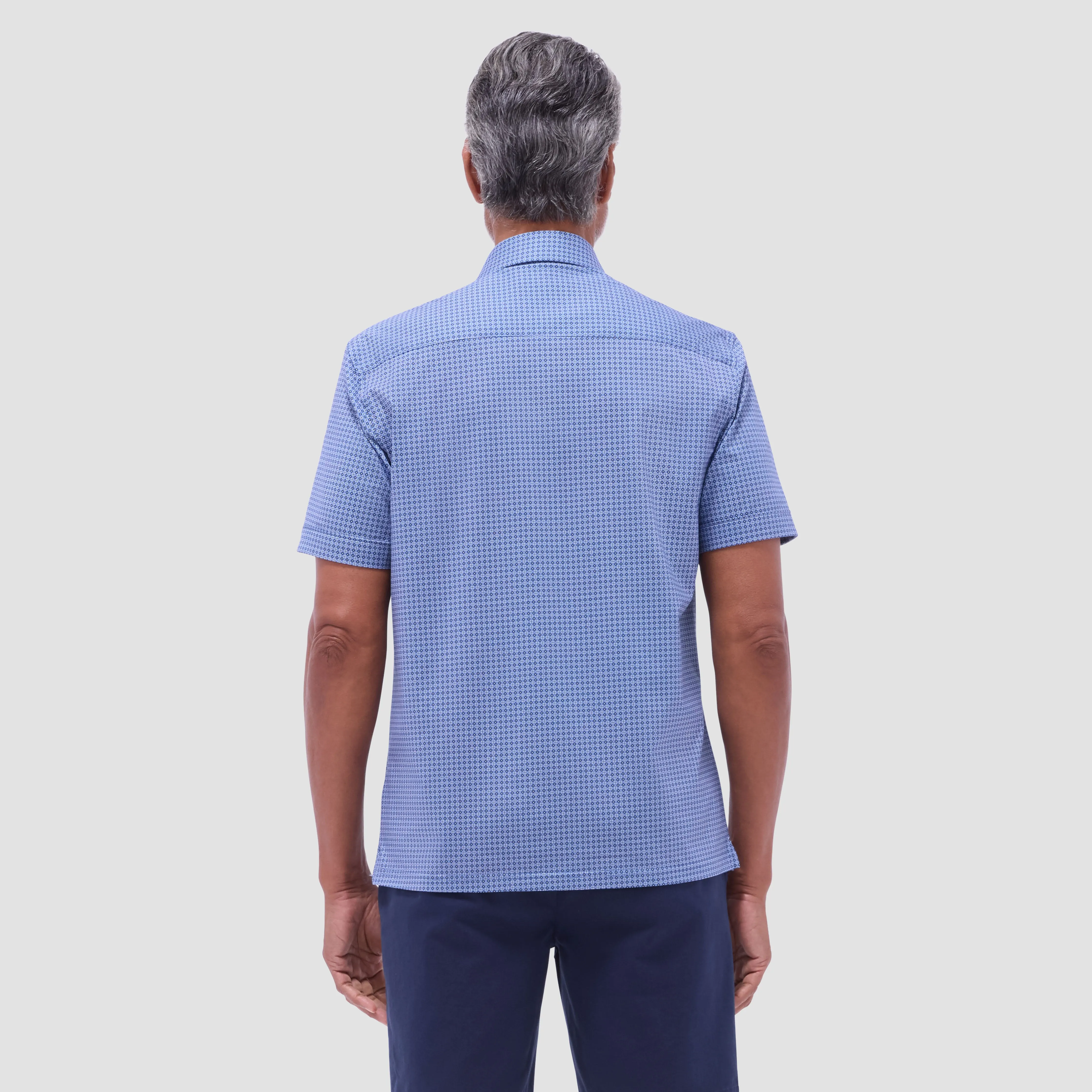 Milo Mosaic OoohCotton Short-Sleeve Shirt sold by Bugatchi product image thumbnail 4