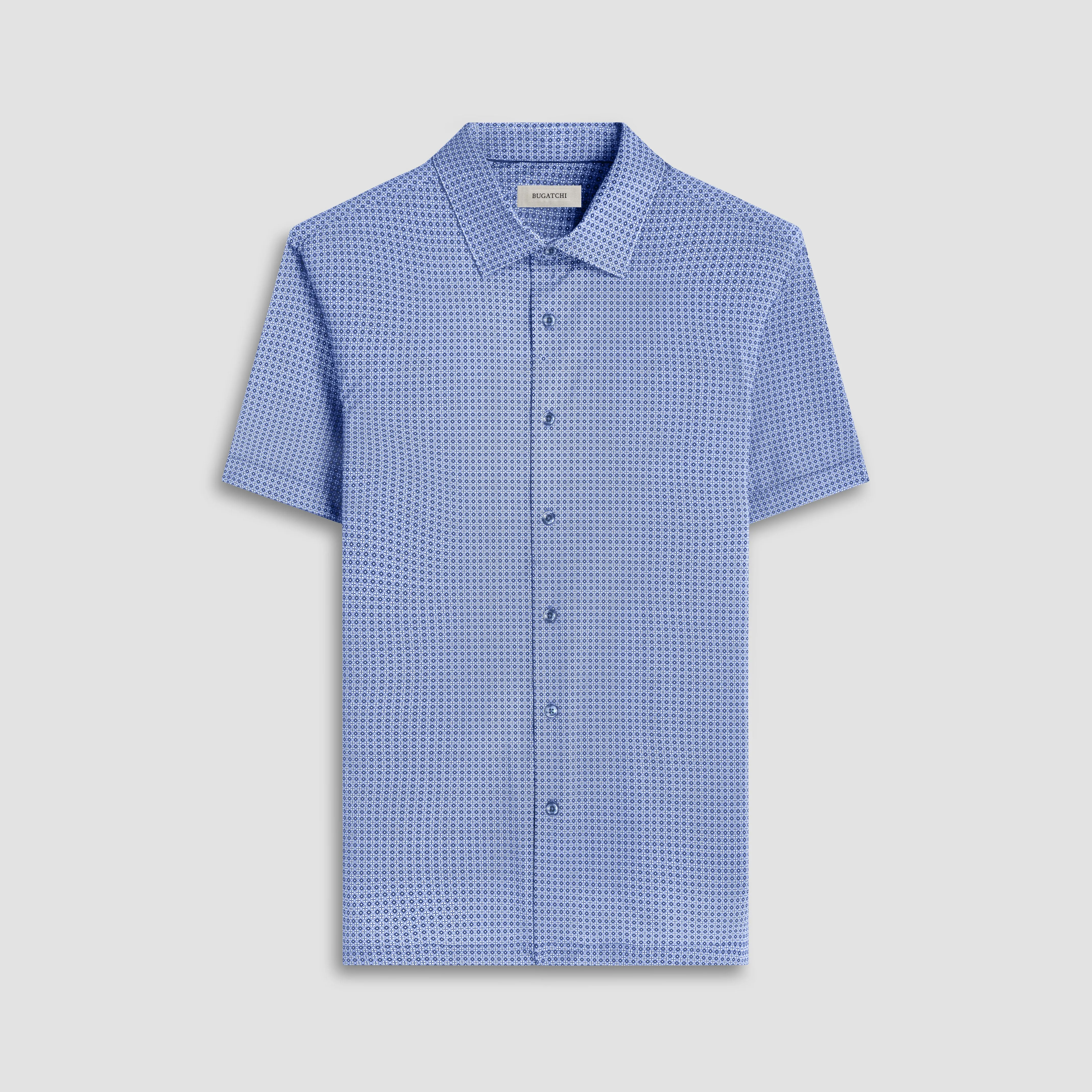 Milo Mosaic OoohCotton Short-Sleeve Shirt sold by Bugatchi