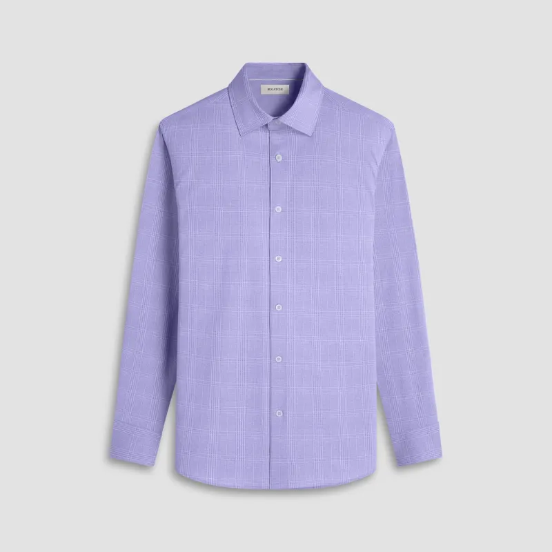 Jimmy Double-Sided Glen Plaid & Herringbone OoohCotton Shirt sold by Bugatchi