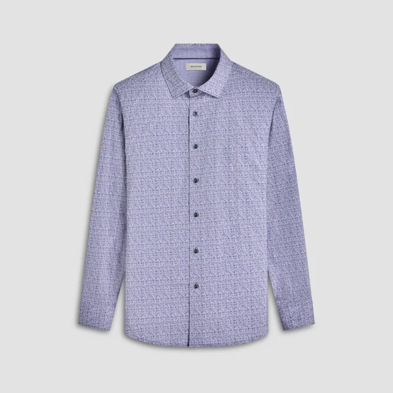 Jimmy Double-Sided Abstract & Check OoohCotton Shirt sold by Bugatchi