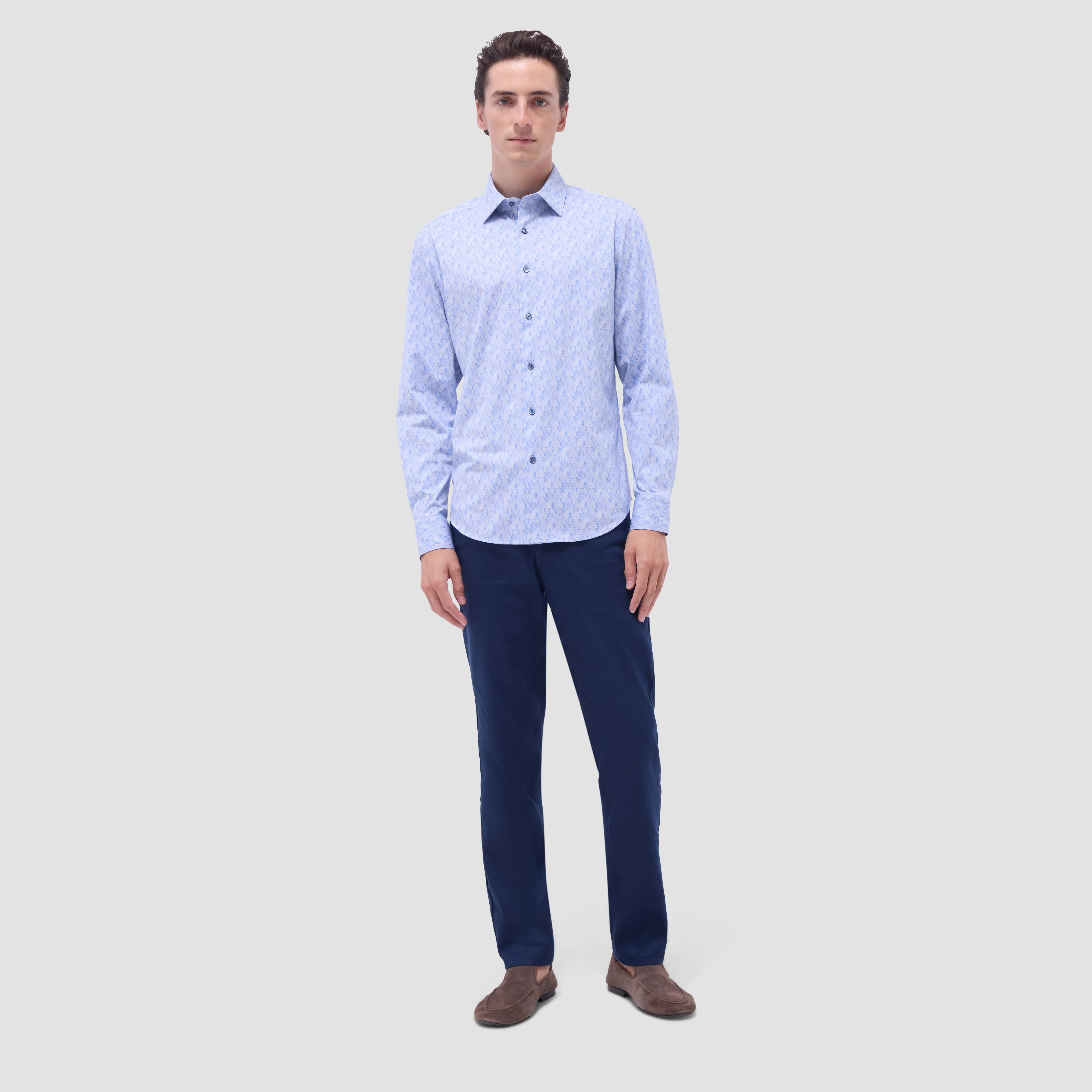 Jimmy Double-Sided Geometric & Solid OoohCotton Shirt sold by Bugatchi product image thumbnail 5