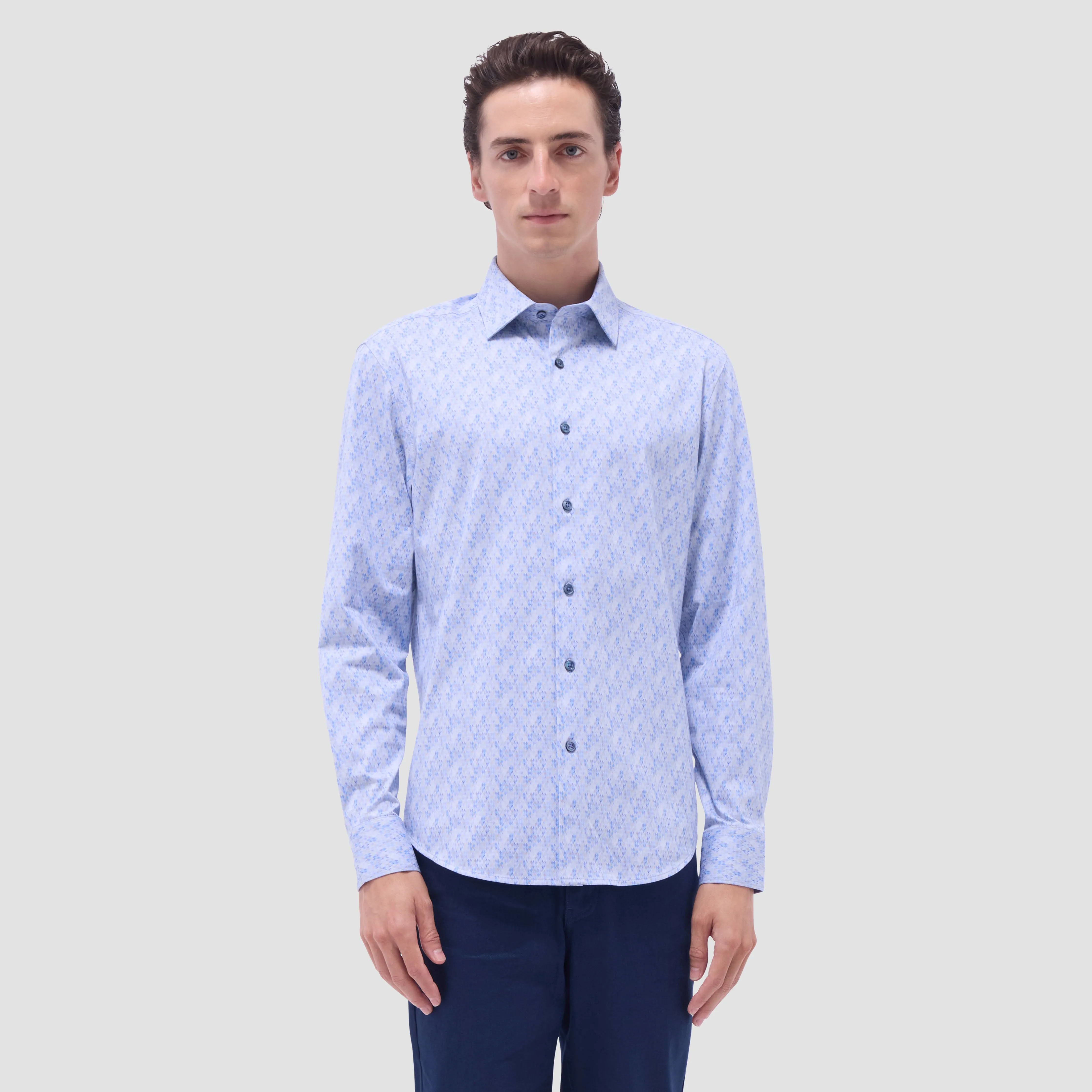Jimmy Double-Sided Geometric & Solid OoohCotton Shirt sold by Bugatchi product image thumbnail 2