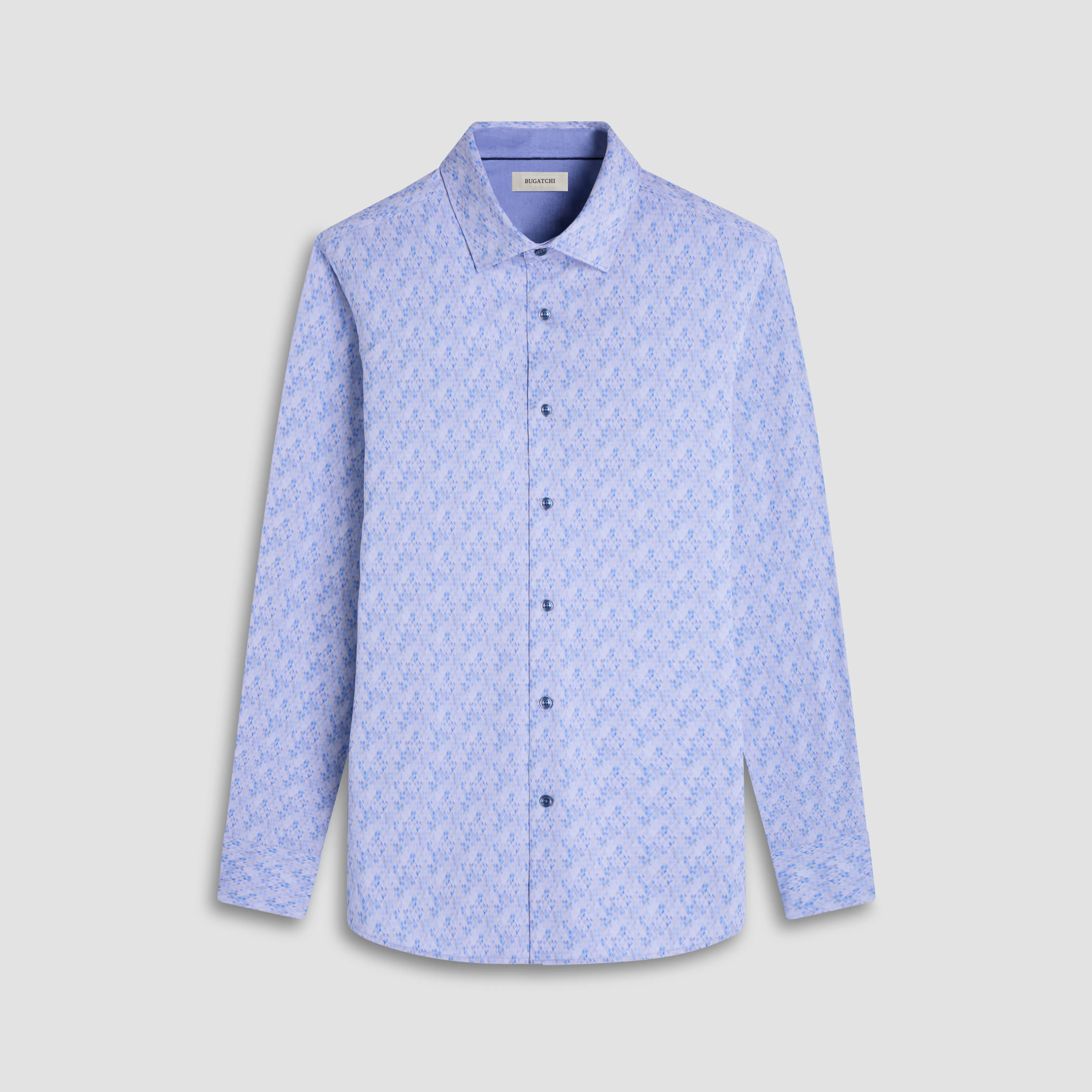 Jimmy Double-Sided Geometric & Solid OoohCotton Shirt sold by Bugatchi