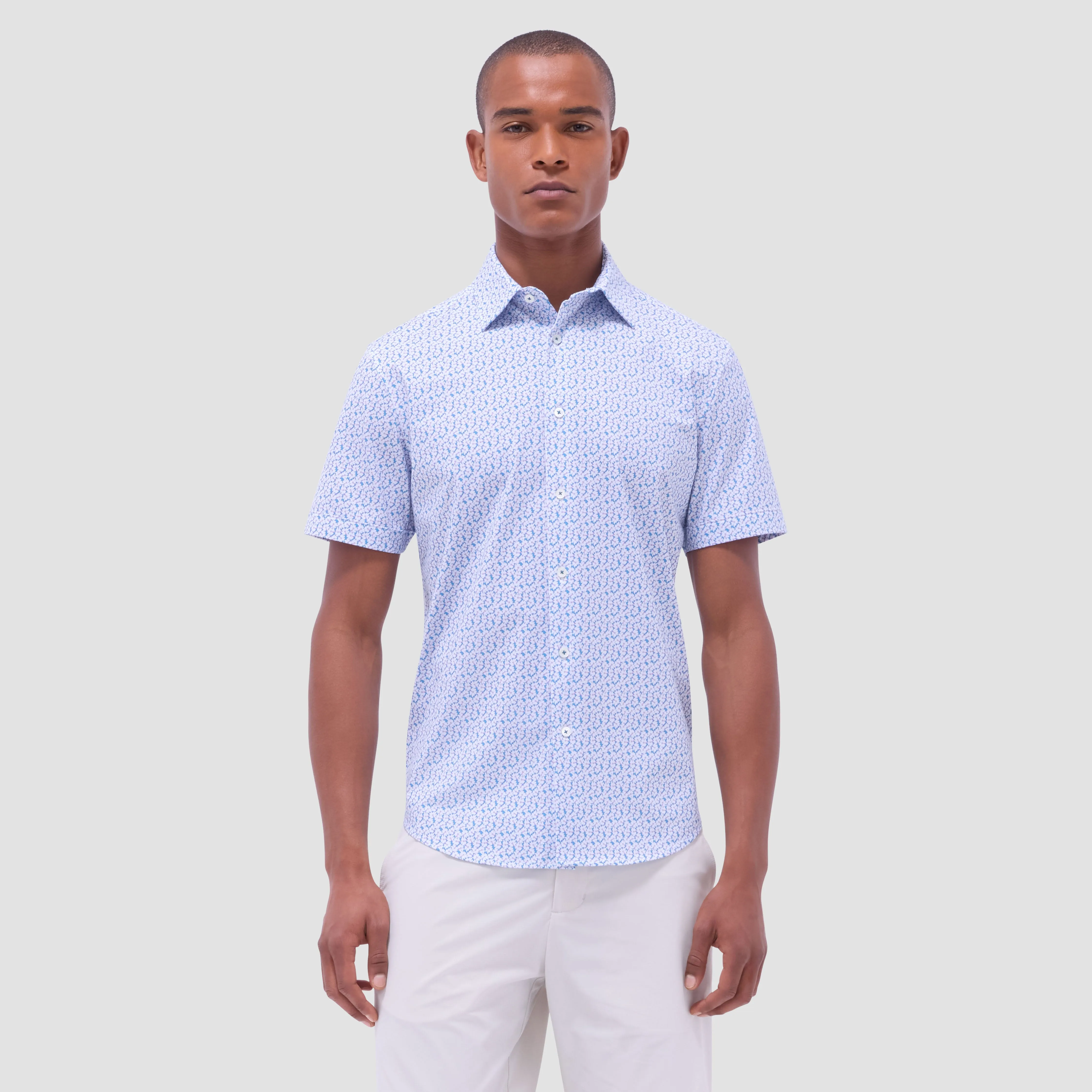 Miles Floral OoohCotton Short-Sleeve Shirt sold by Bugatchi product image thumbnail 2