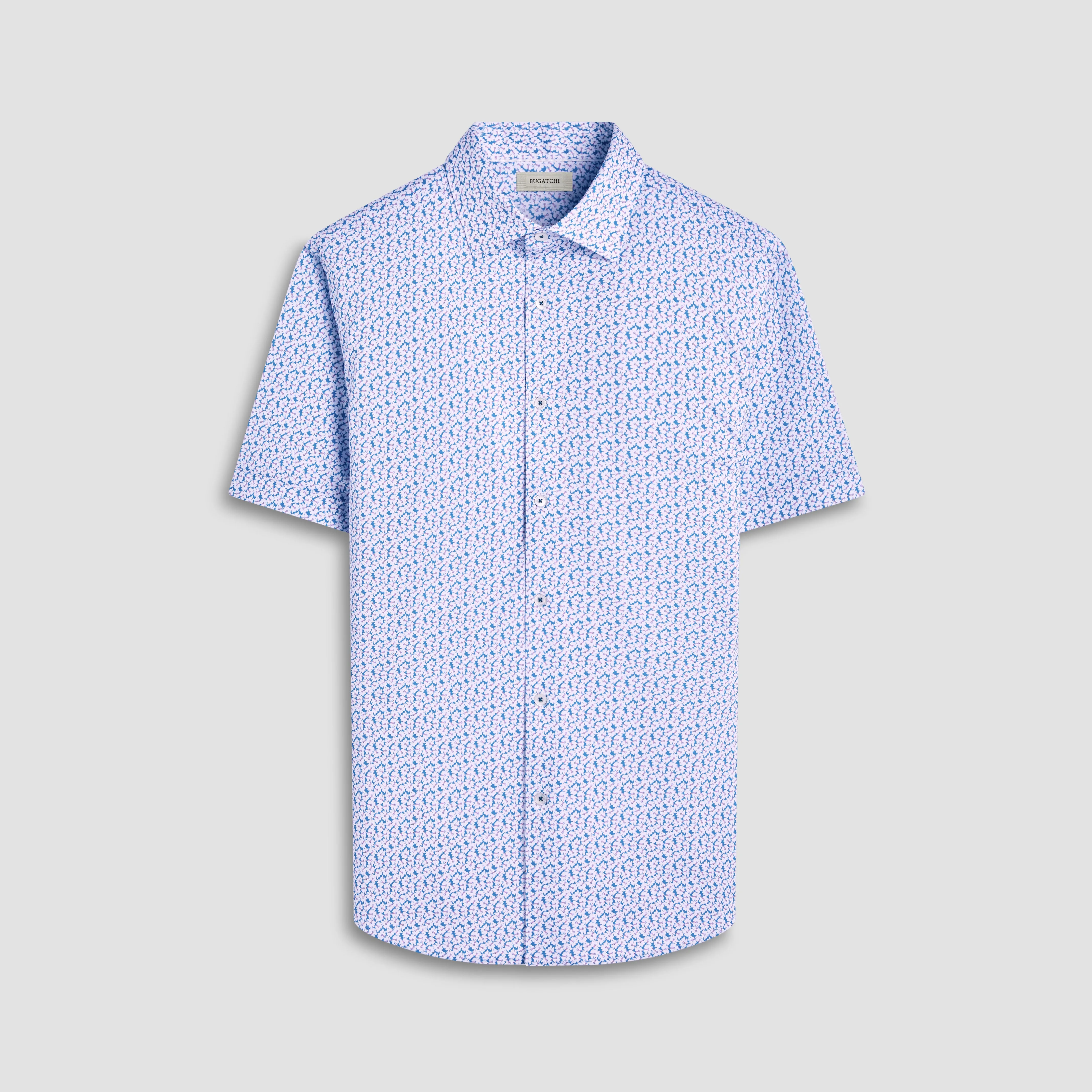 Miles Floral OoohCotton Short-Sleeve Shirt sold by Bugatchi