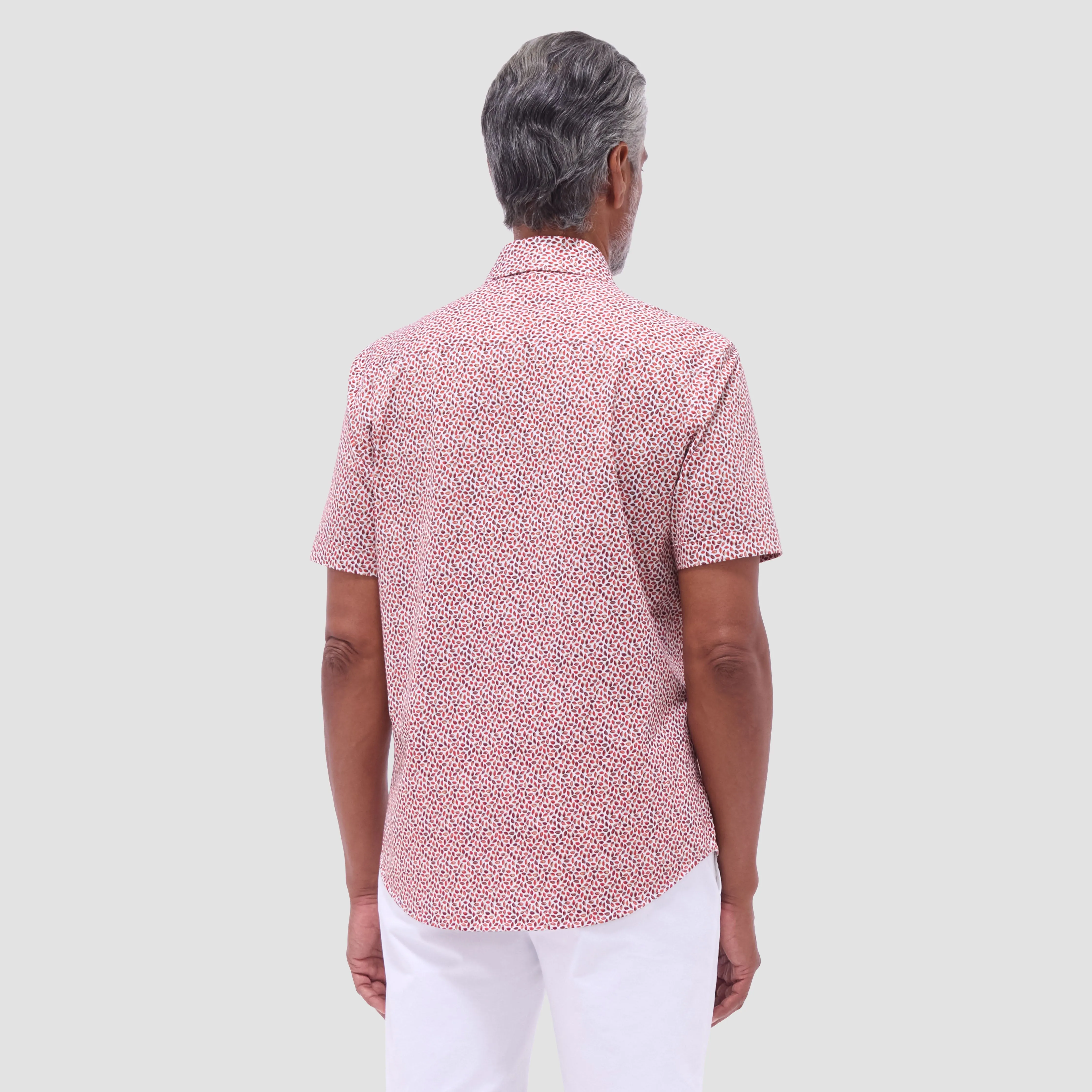 Miles Abstract OoohCotton Short-Sleeve Shirt sold by Bugatchi product image thumbnail 4