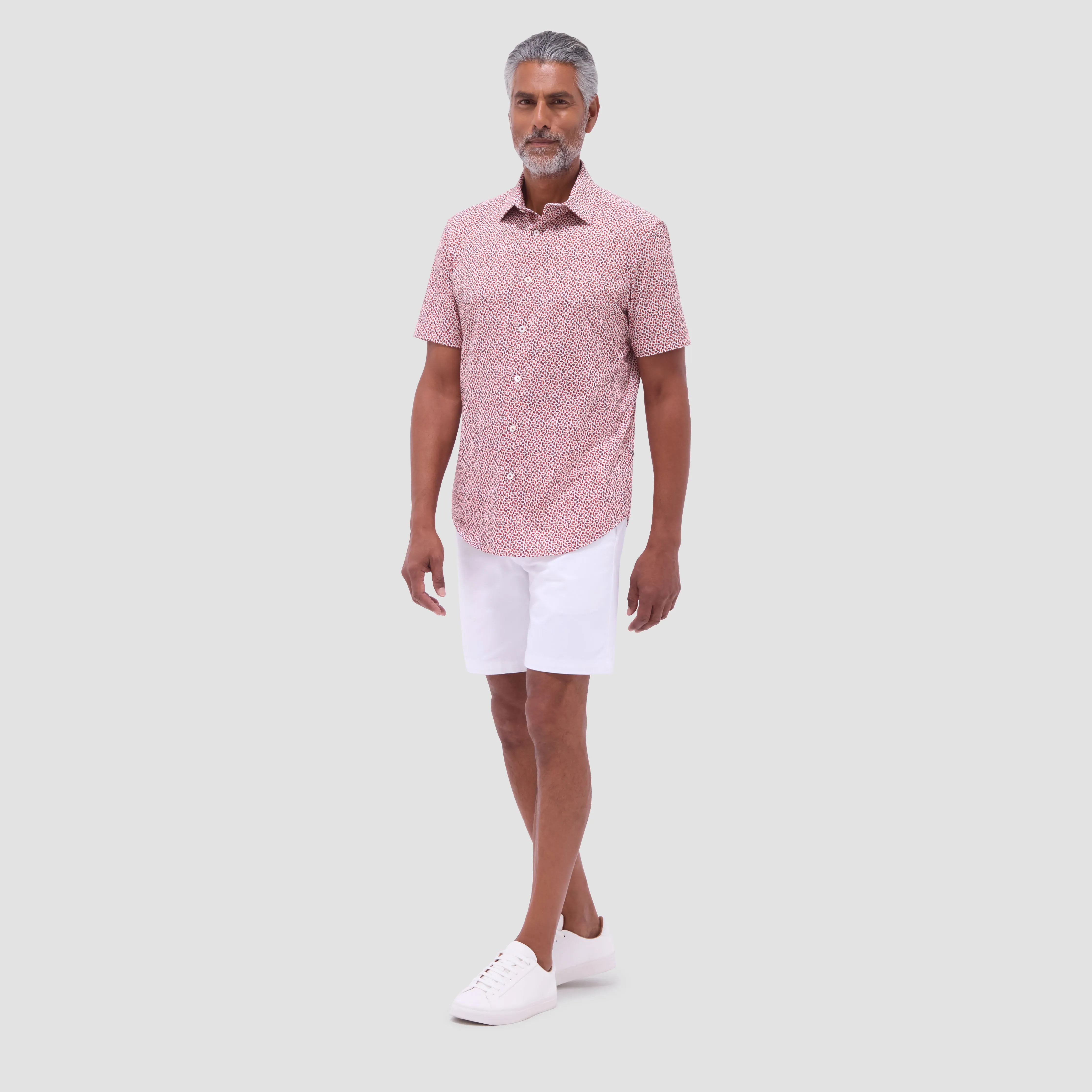 Miles Abstract OoohCotton Short-Sleeve Shirt sold by Bugatchi product image thumbnail 5