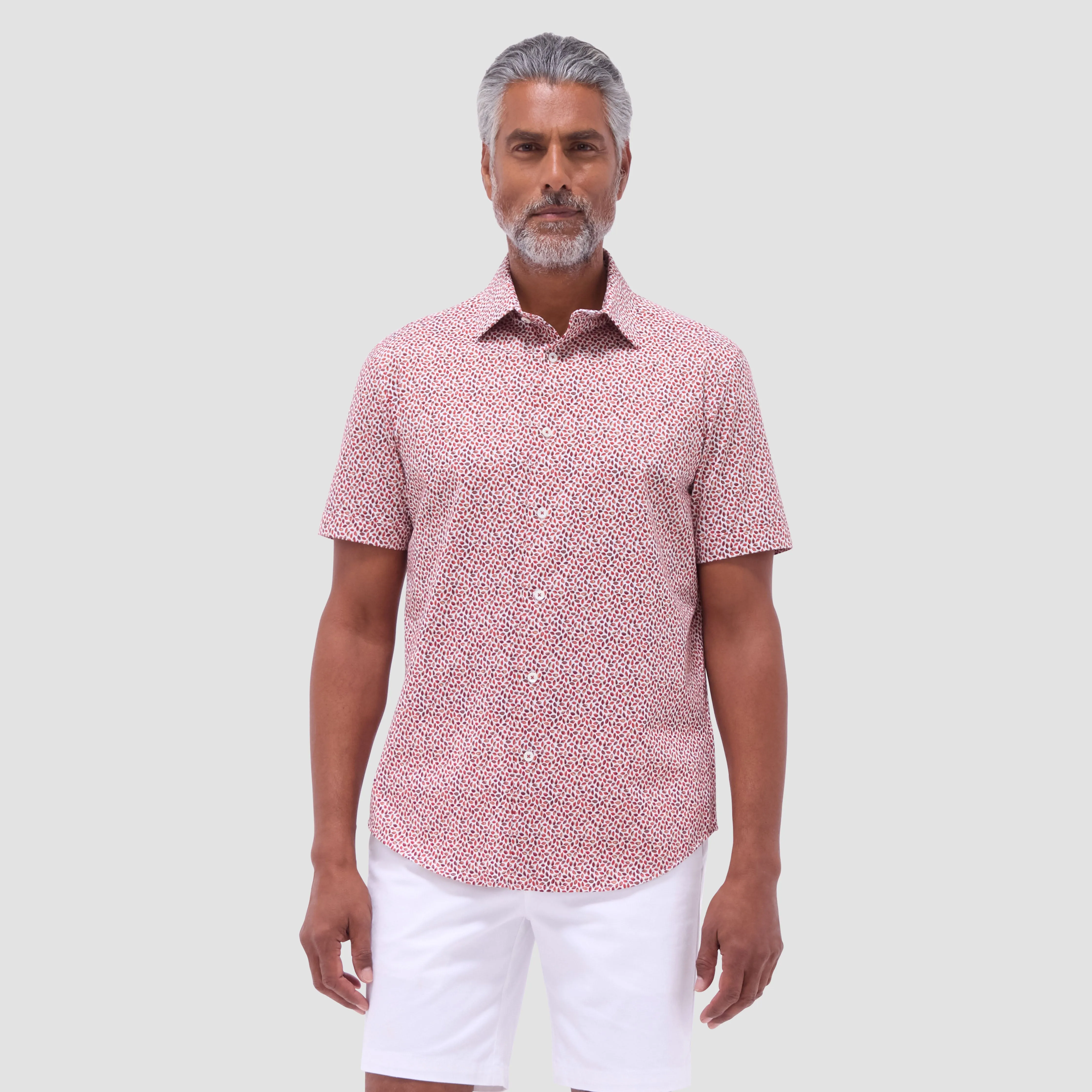 Miles Abstract OoohCotton Short-Sleeve Shirt sold by Bugatchi product image thumbnail 2