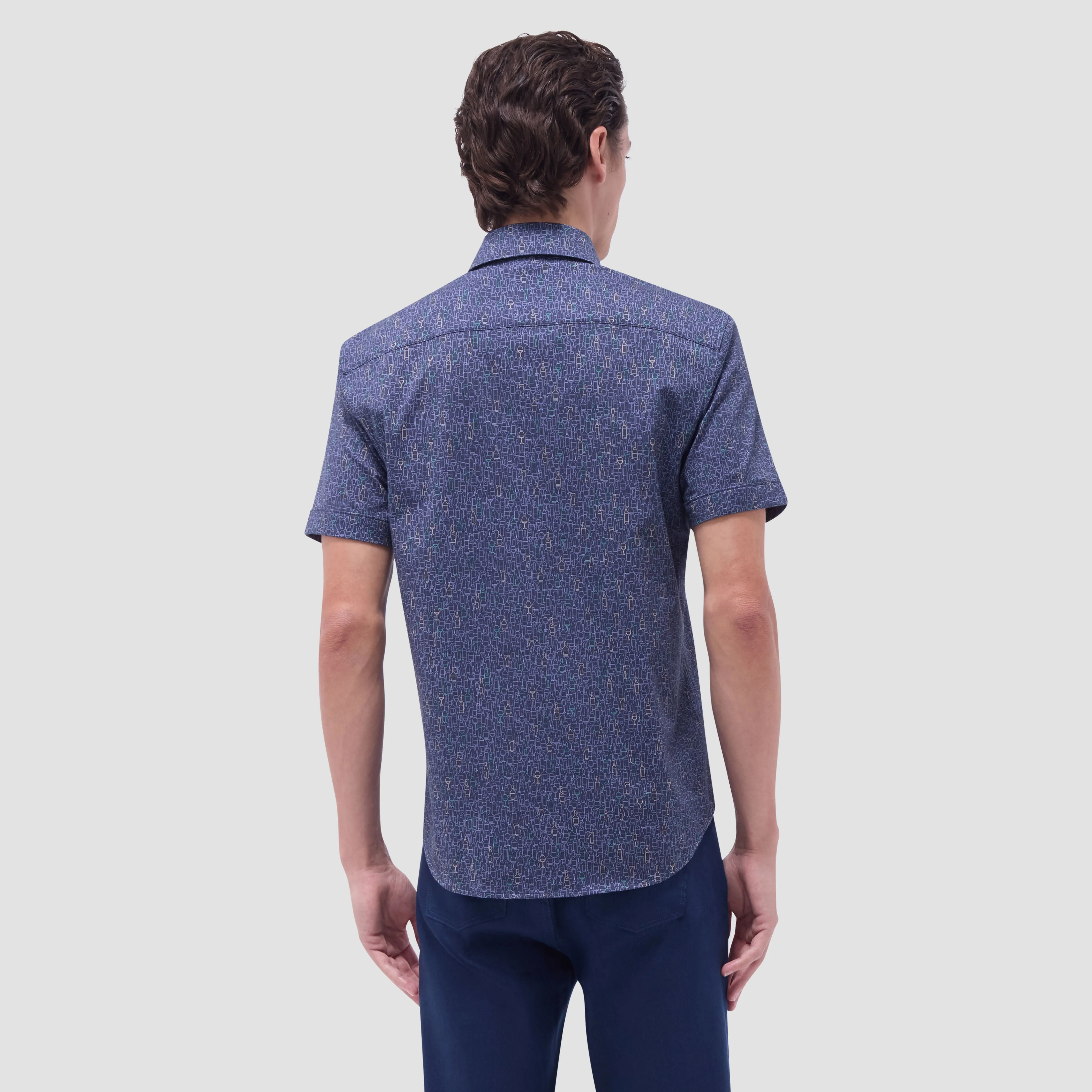 Miles Bistro Print OoohCotton Short-Sleeve Shirt sold by Bugatchi product image thumbnail 4