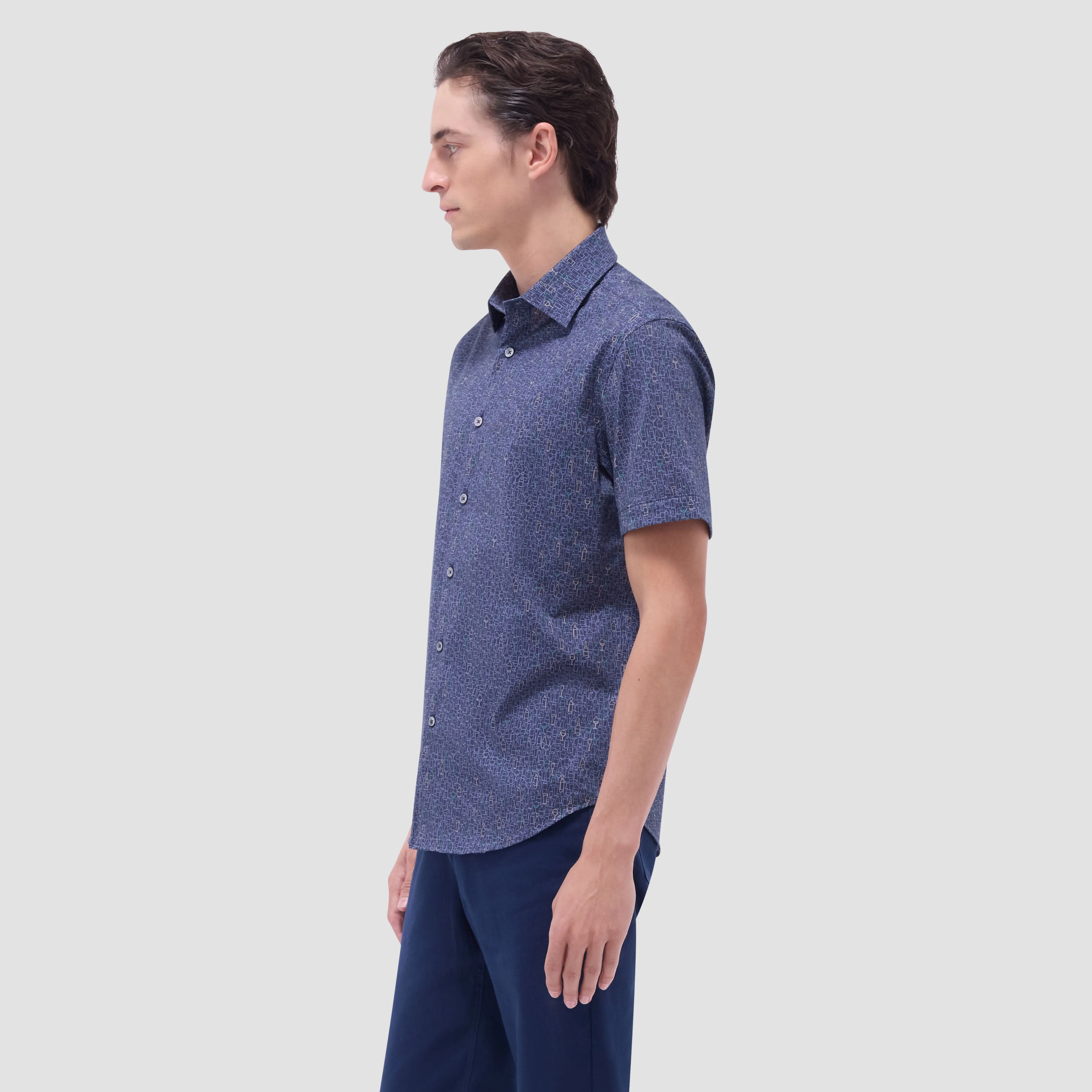 Miles Bistro Print OoohCotton Short-Sleeve Shirt sold by Bugatchi product image thumbnail 3